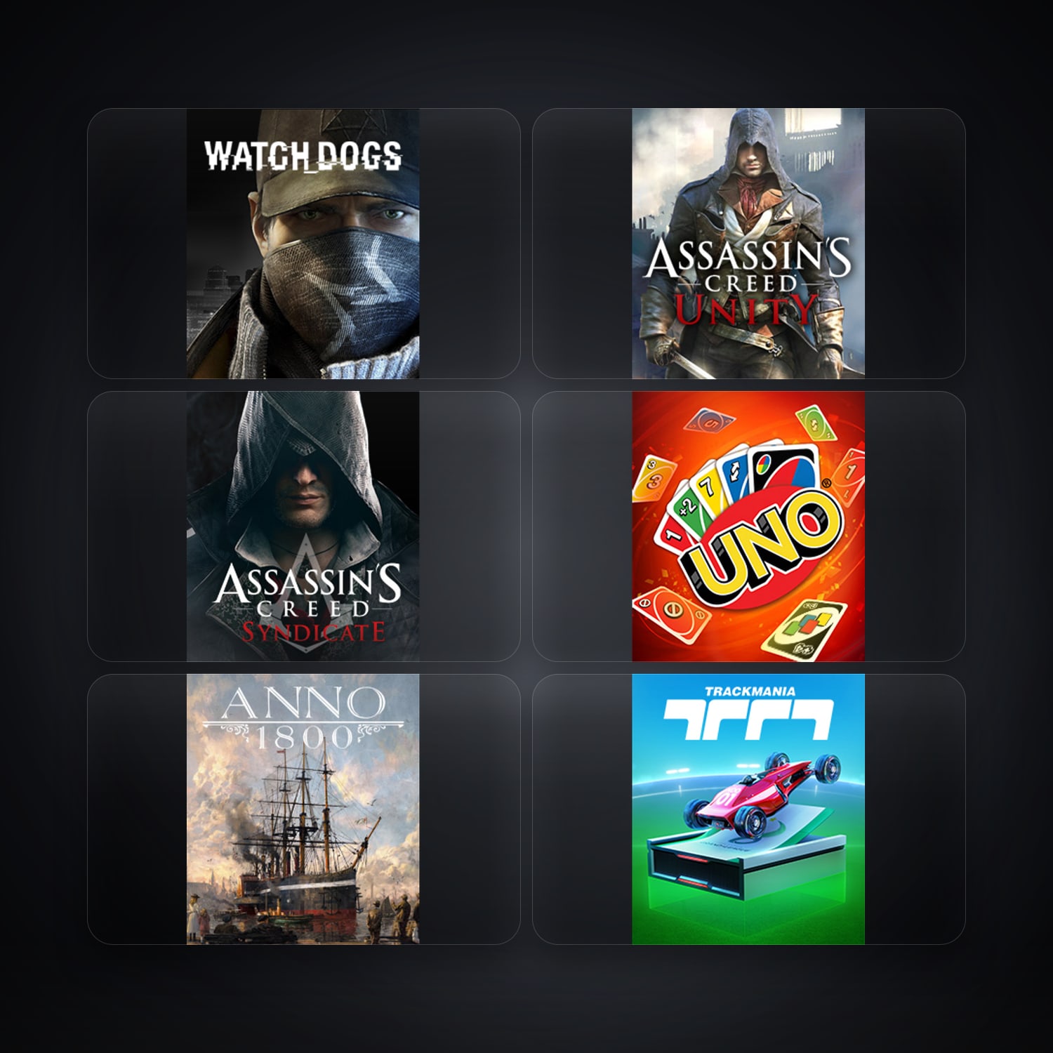 حساب يوبيسوفت فيه Watch_Dogs وAssassin's Creed Unity، DE، 7 ألعاب — HabibiAccounts