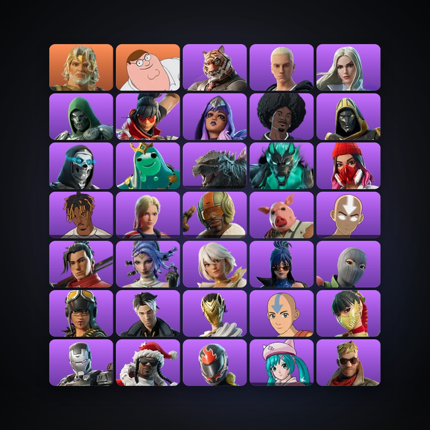 Fortnite account with Zeus & Peter Griffin — 54 skins — 350 V-Bucks — lvl 620 — HabibiAccounts