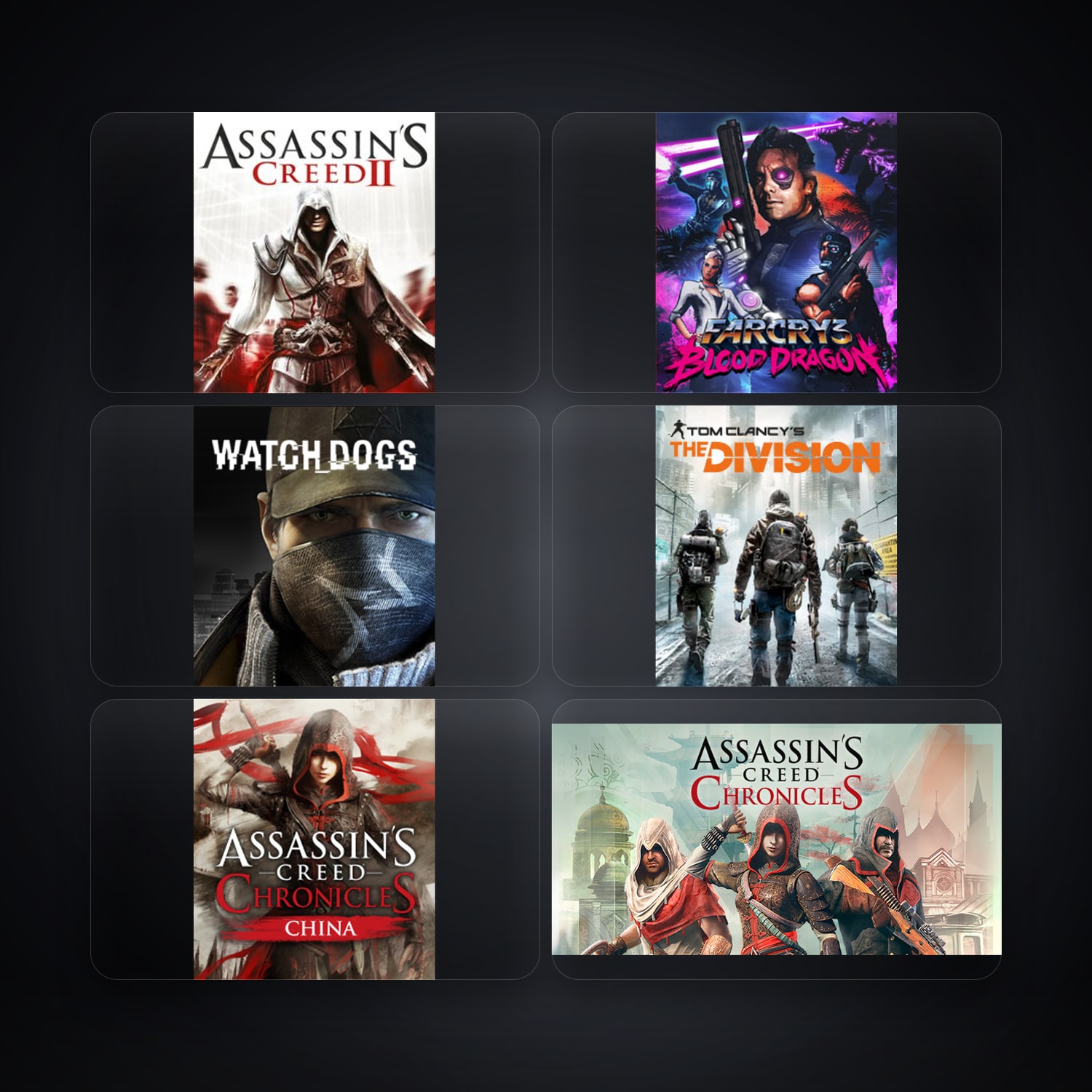 Ubisoft Assassin's Creed II + Far Cry 3 Blood Dragon — BG — 14 games — HabibiAccounts