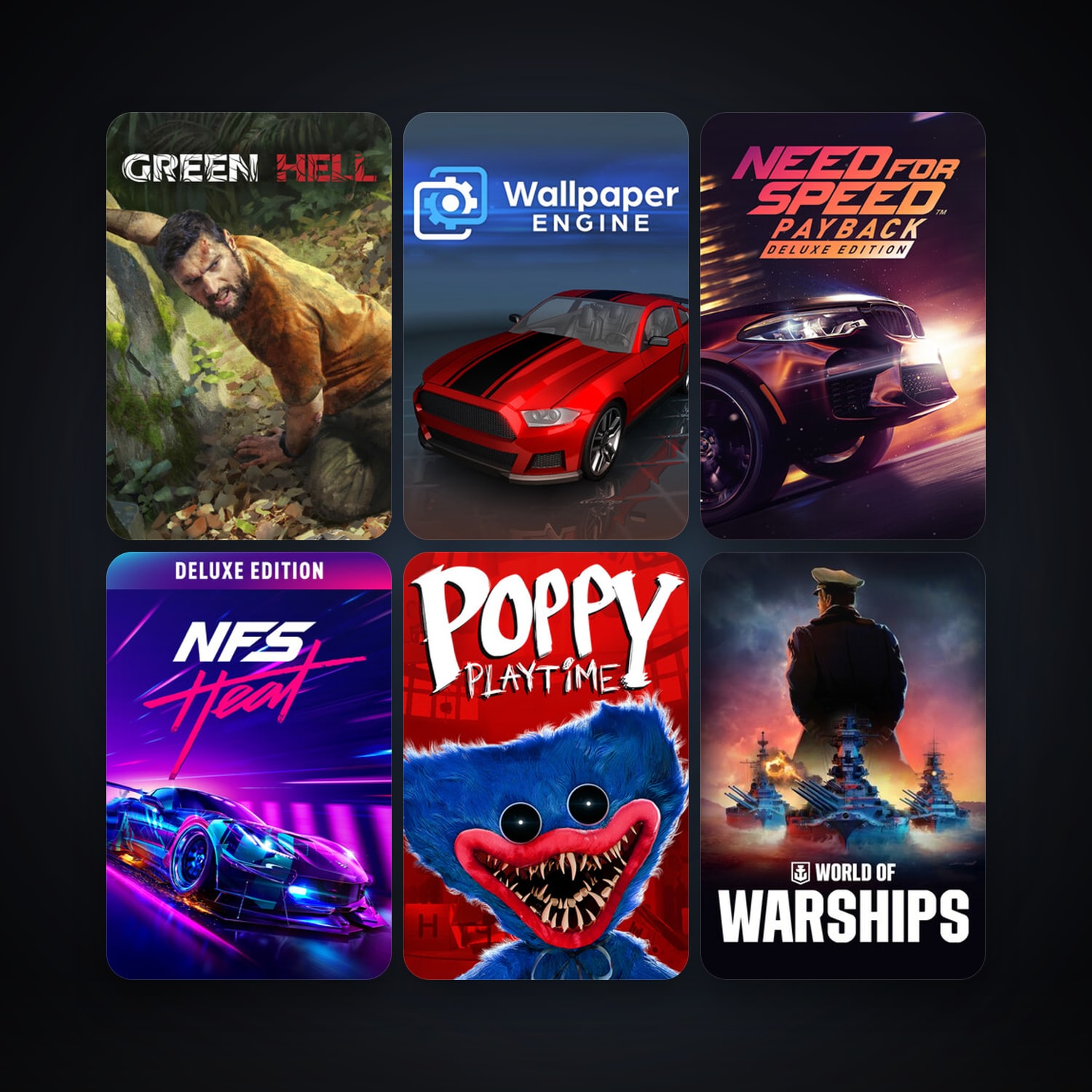 Steam account: Wallpaper Engine + World of Warships, 14 games, clean — HabibiAccounts