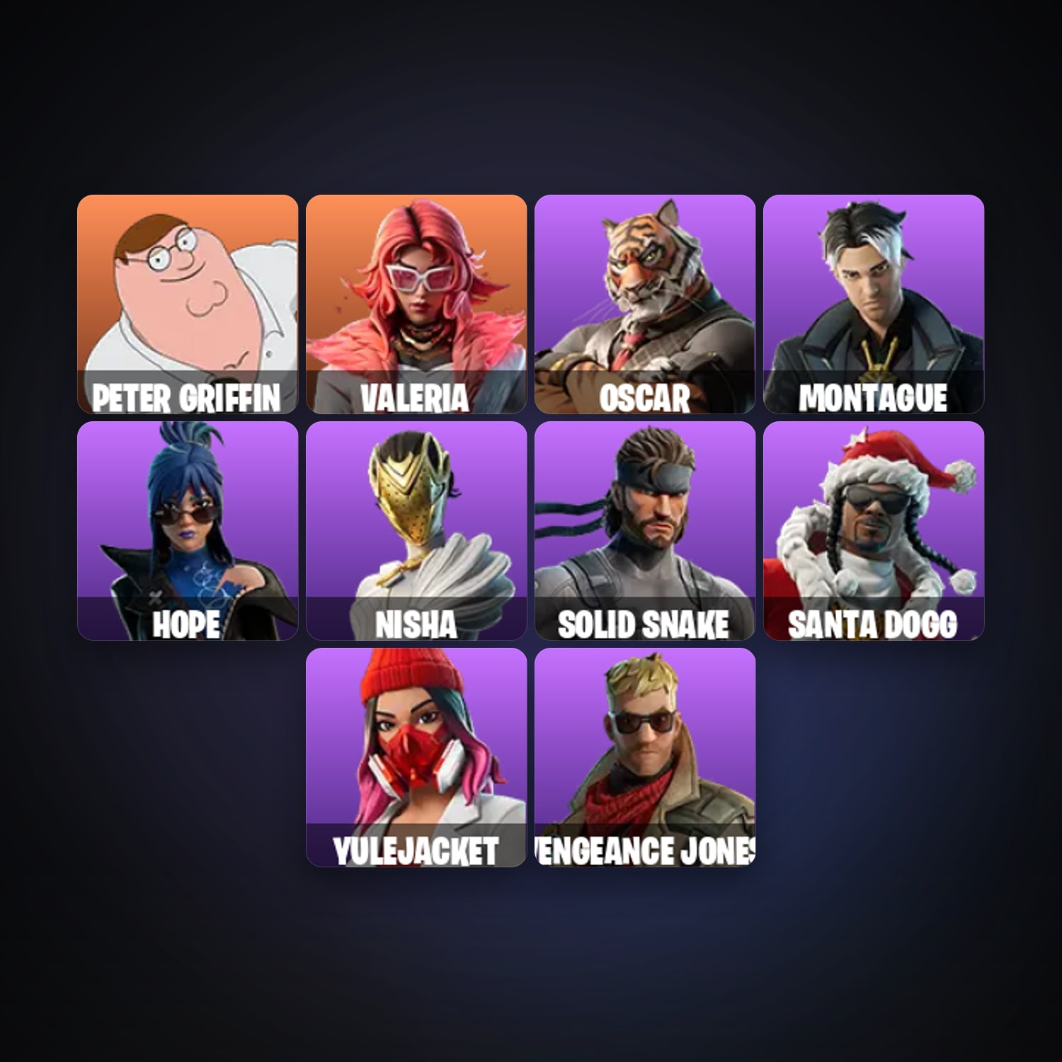 Fortnite account with Peter Griffin & Valeria — 12 skins — lvl 397 — HabibiAccounts