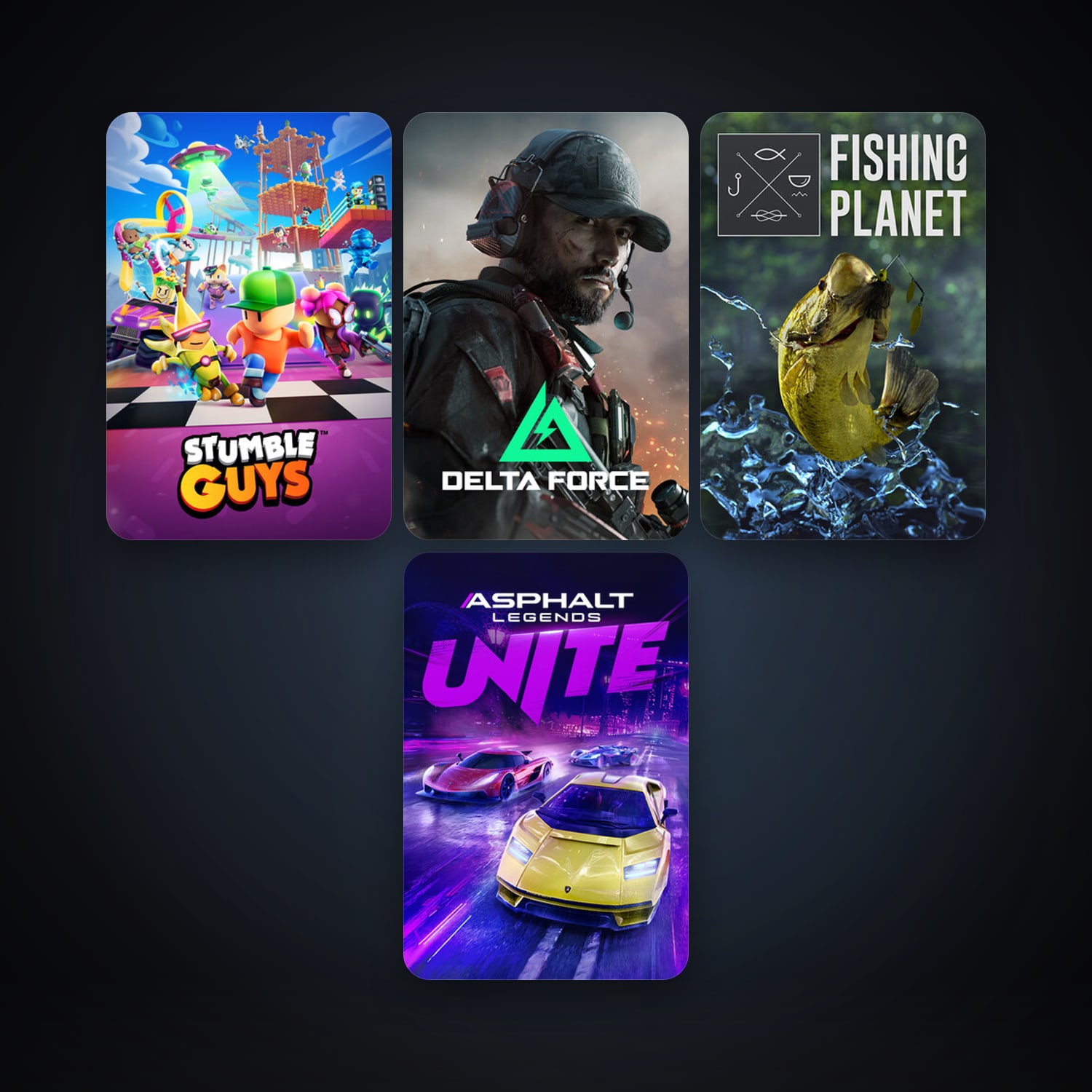 Steam account: Fishing Planet + Stumble Guys, 12 games, clean — HabibiAccounts