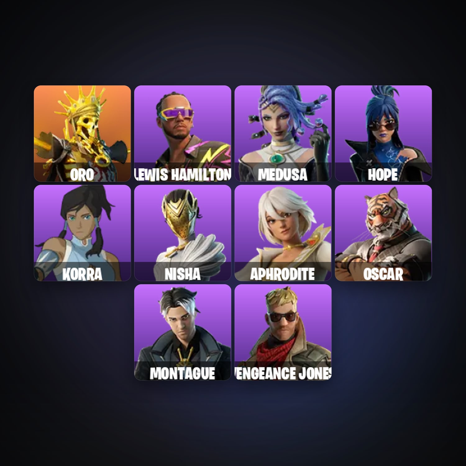 Fortnite account with Oro & Lewis Hamilton — 13 skins — 200 V-Bucks — lvl 599 — HabibiAccounts