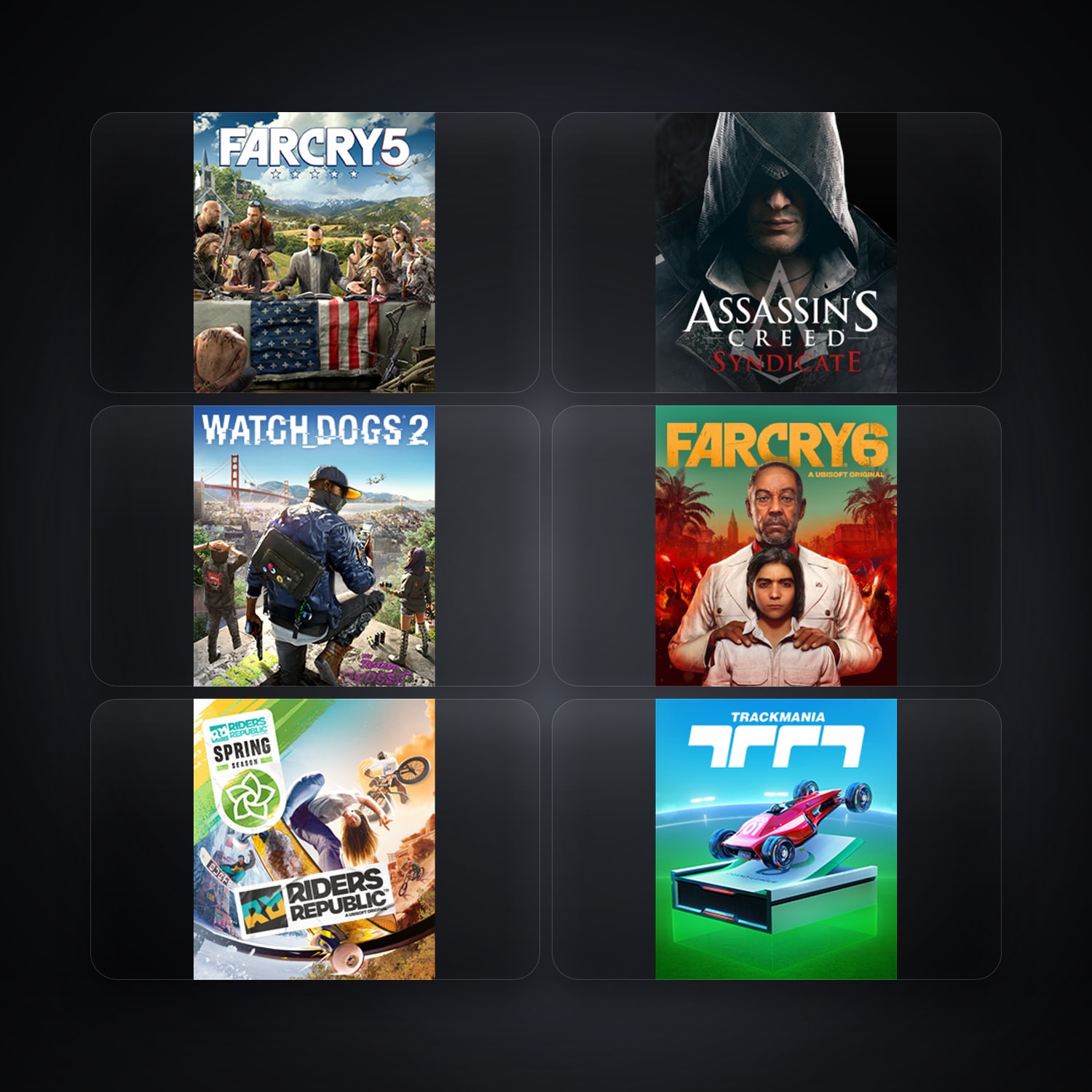 حساب يوبيسوفت فيه Far Cry 5 وAssassin's Creed Syndicate، FR، 7 ألعاب — HabibiAccounts