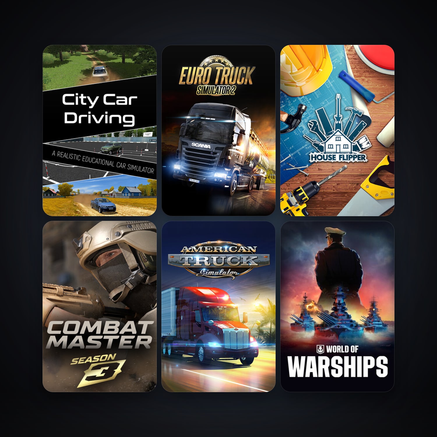 Steam account: Euro Truck Simulator 2 + American Truck Simulator, 9 games, clean — HabibiAccounts