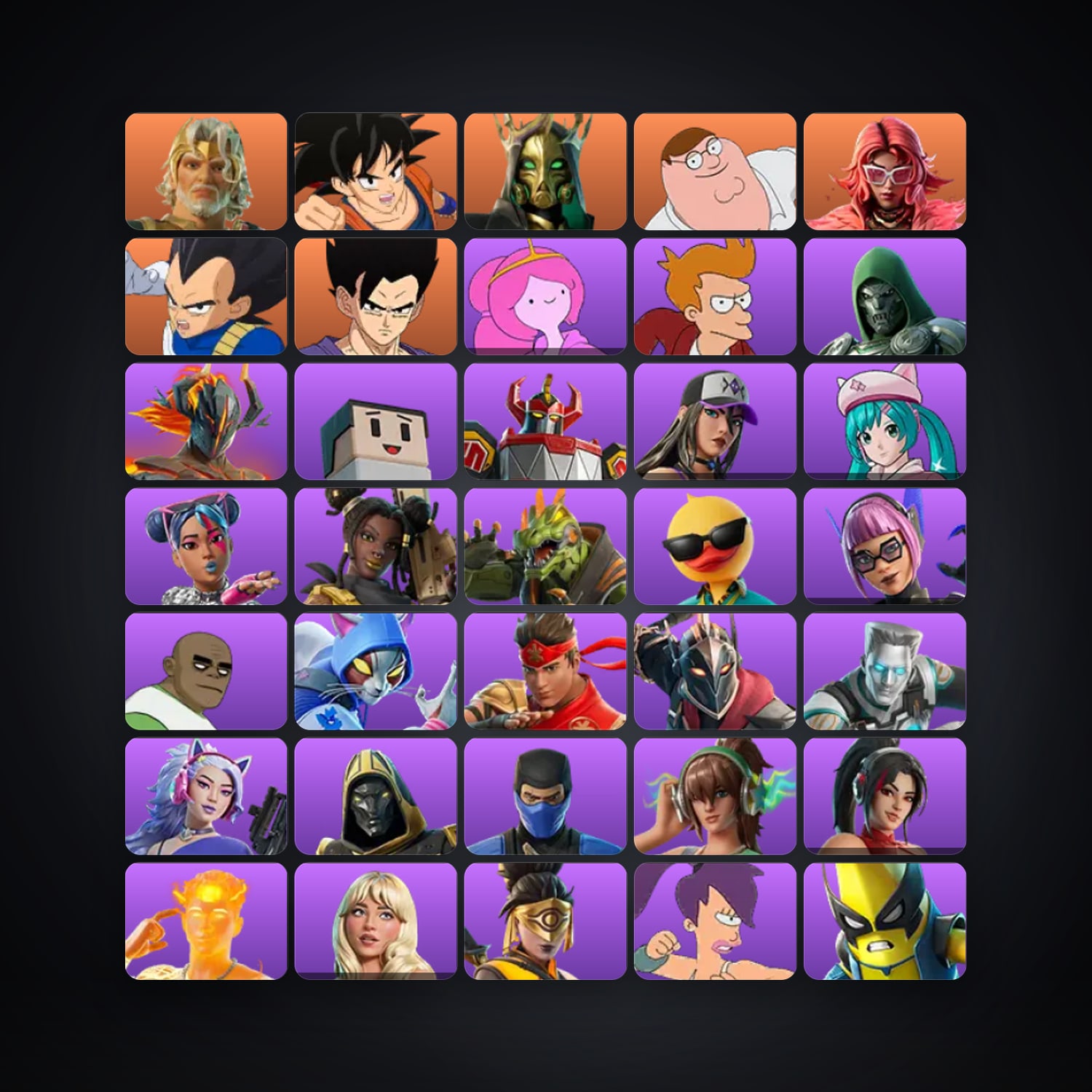 Fortnite account with Zeus & Son Goku — 281 skins — 100 V-Bucks — lvl 1851 — HabibiAccounts