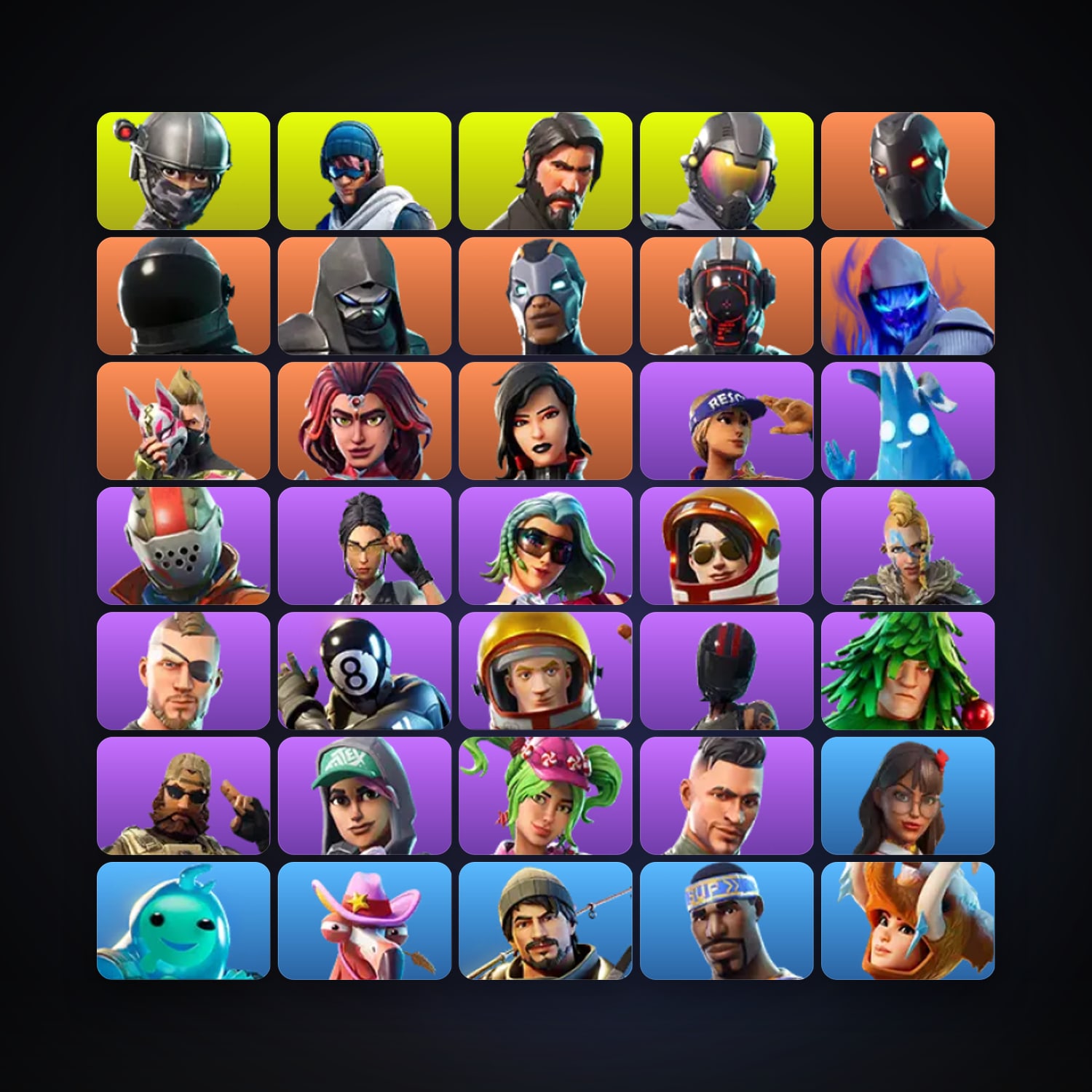 Fortnite account with Elite Agent & Rogue Agent — 45 skins — 50 V-Bucks — lvl 1431 — HabibiAccounts