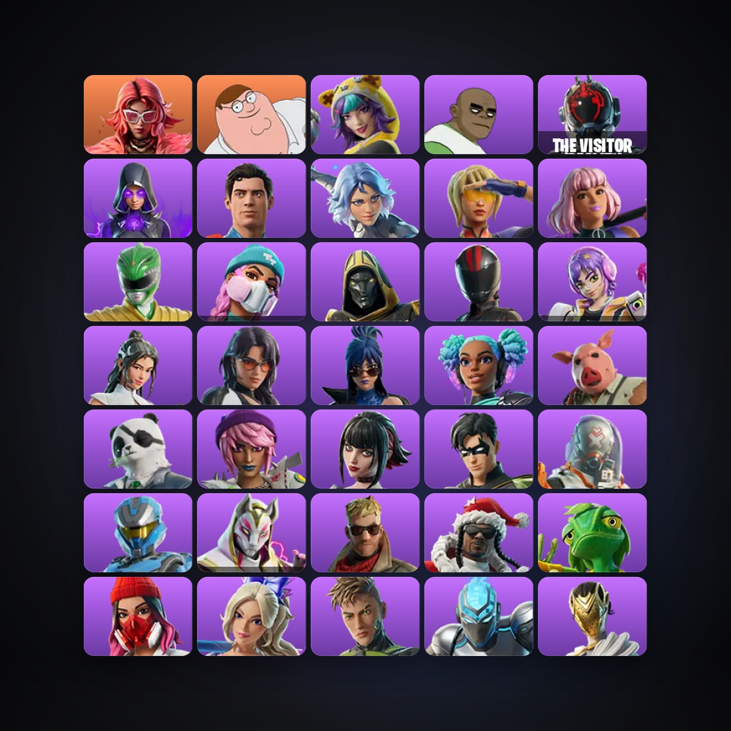Fortnite account with Valeria & Peter Griffin — 44 skins — lvl 586 — HabibiAccounts