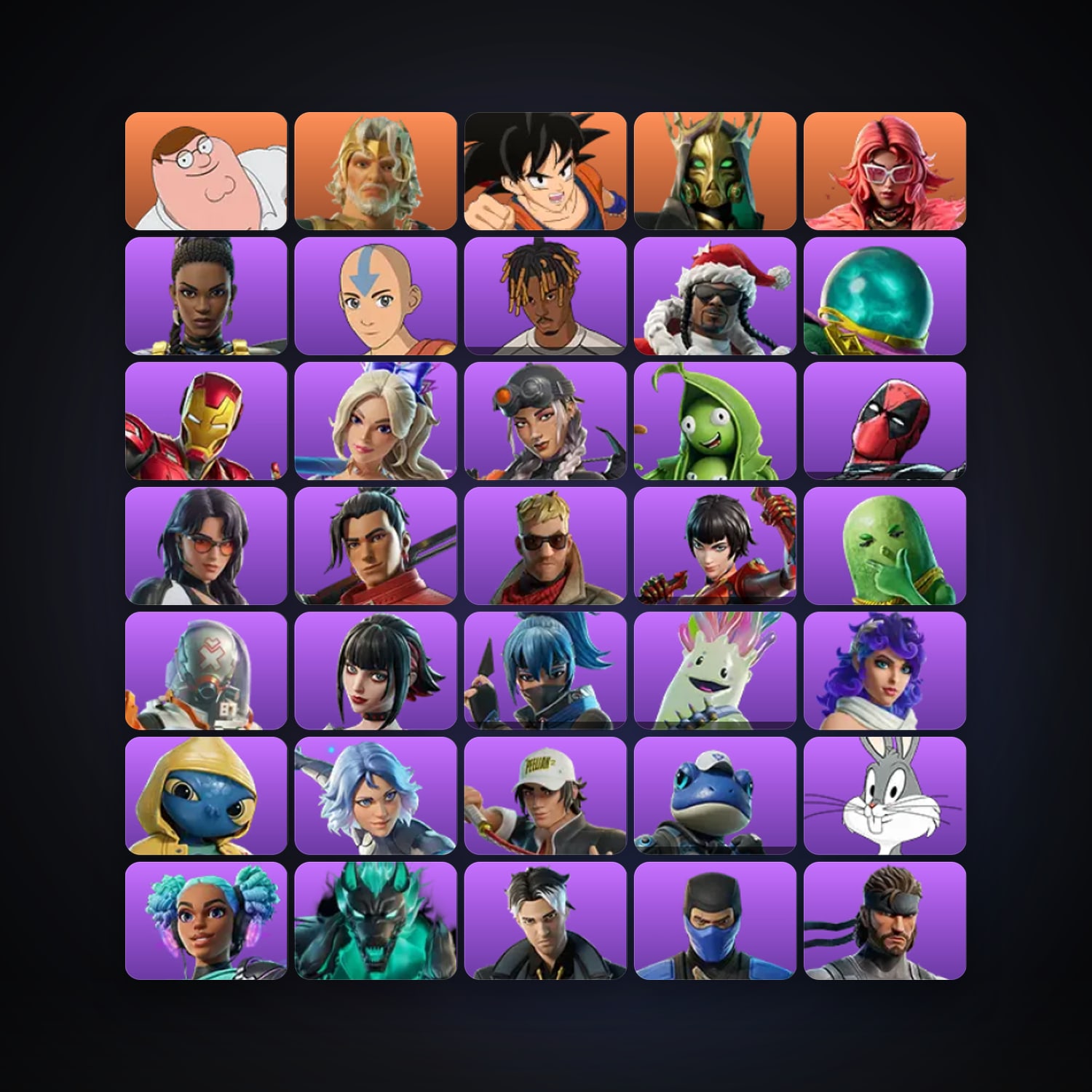 Fortnite account with Peter Griffin & Zeus — 109 skins — lvl 1807 — HabibiAccounts