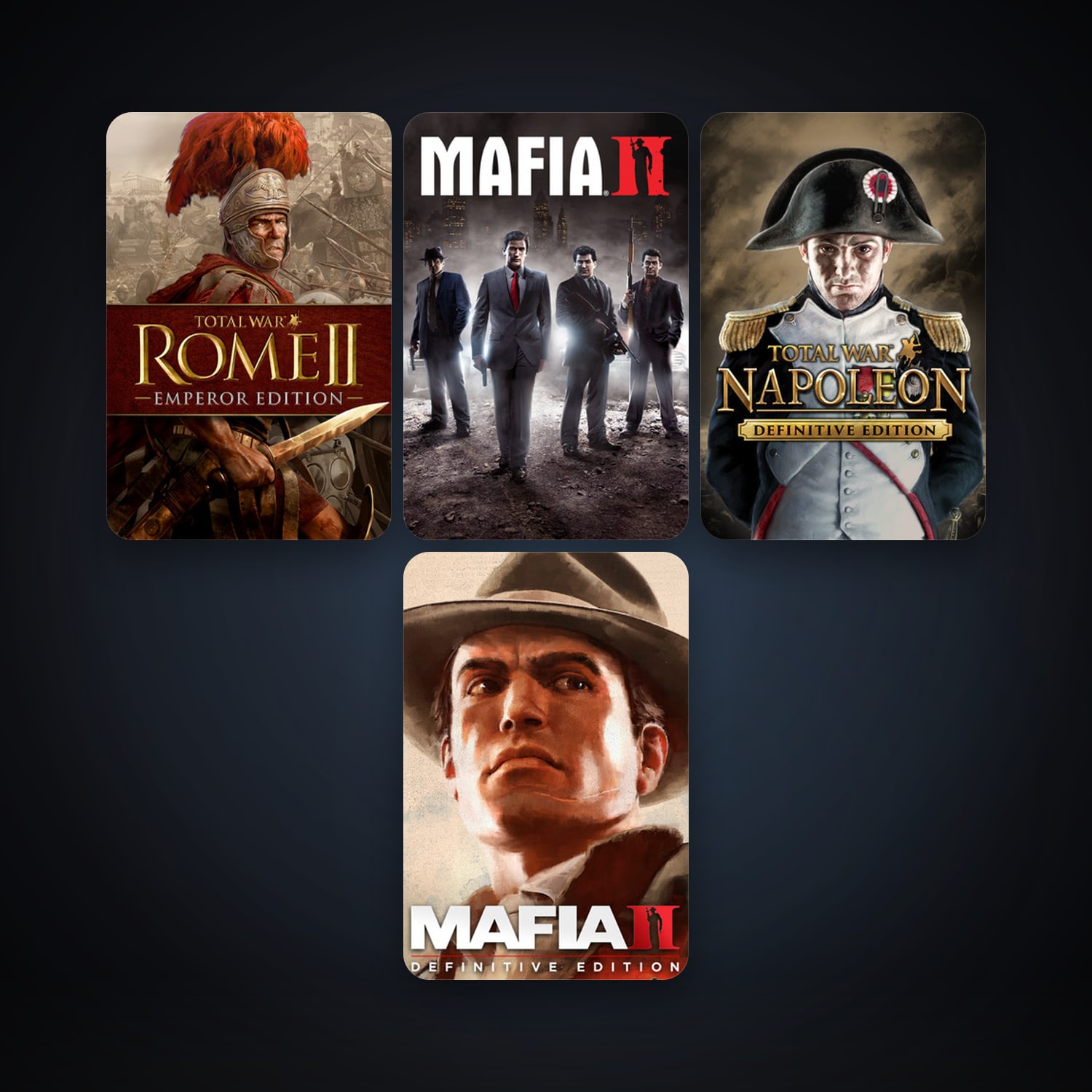 Steam account: Total War: NAPOLEON - Definitive Edition + Mafia II, 6 games, clean — HabibiAccounts