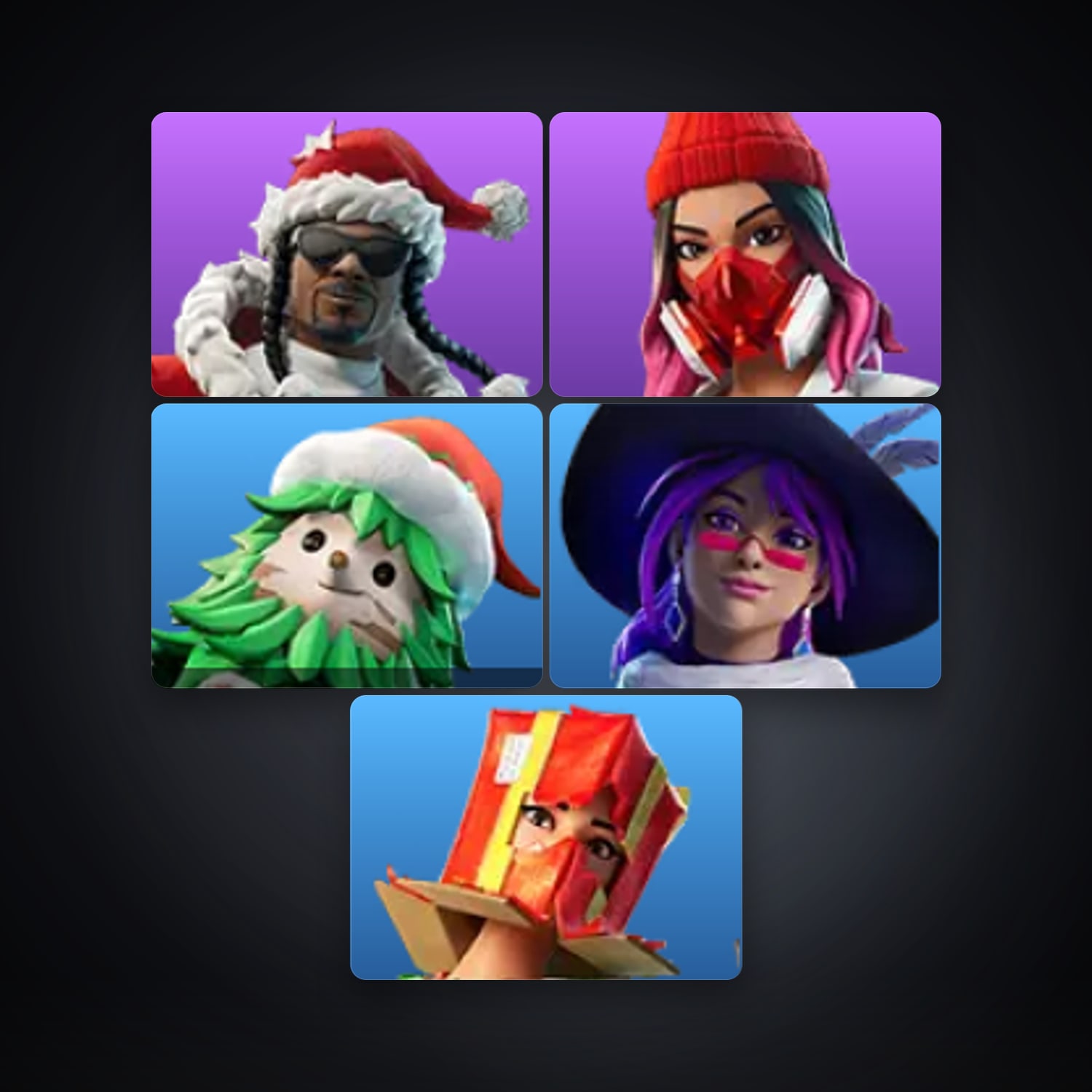Fortnite account with Santa Dogg & Yulejacket — 5 skins — 300 V-Bucks — lvl 123 — HabibiAccounts