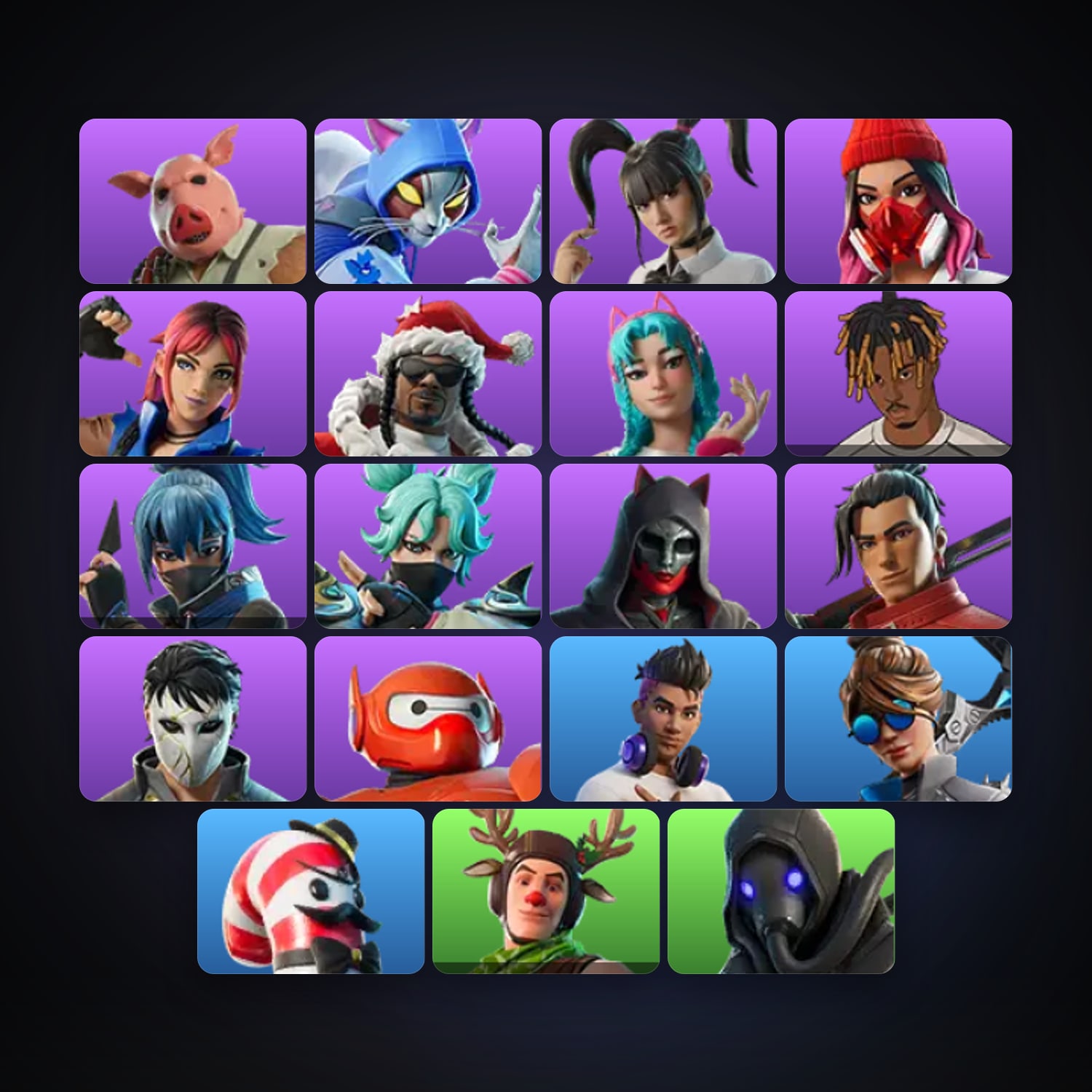 Fortnite account with Pig the Butcher & Nyanja — 19 skins — 100 V-Bucks — lvl 312 — HabibiAccounts