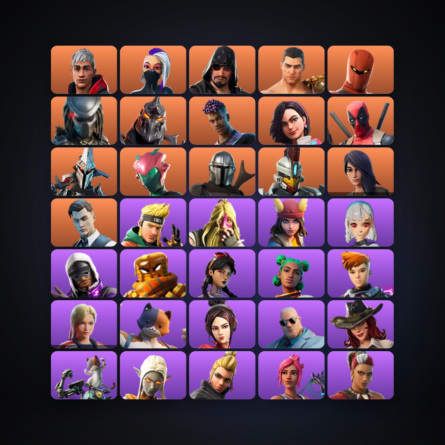 Fortnite account with Deadpool & Vendetta — 51 skins — 1.2K V-Bucks — lvl 904 — HabibiAccounts