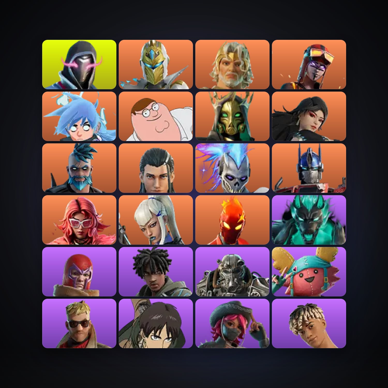 Fortnite account with Xander & Spectra Knight — 153 skins — 50 V-Bucks — lvl 3172 — HabibiAccounts