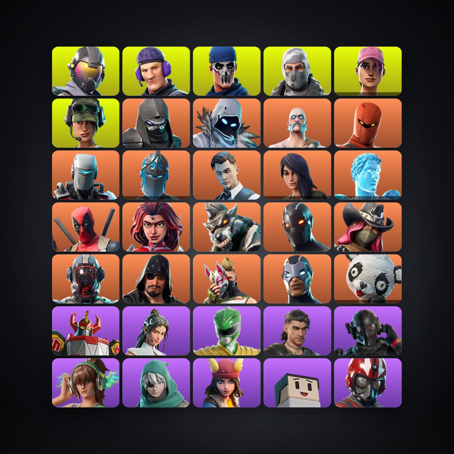 Fortnite account with Rogue Agent & Warpaint — 89 skins — 2.2K V-Bucks — lvl 1626 — HabibiAccounts