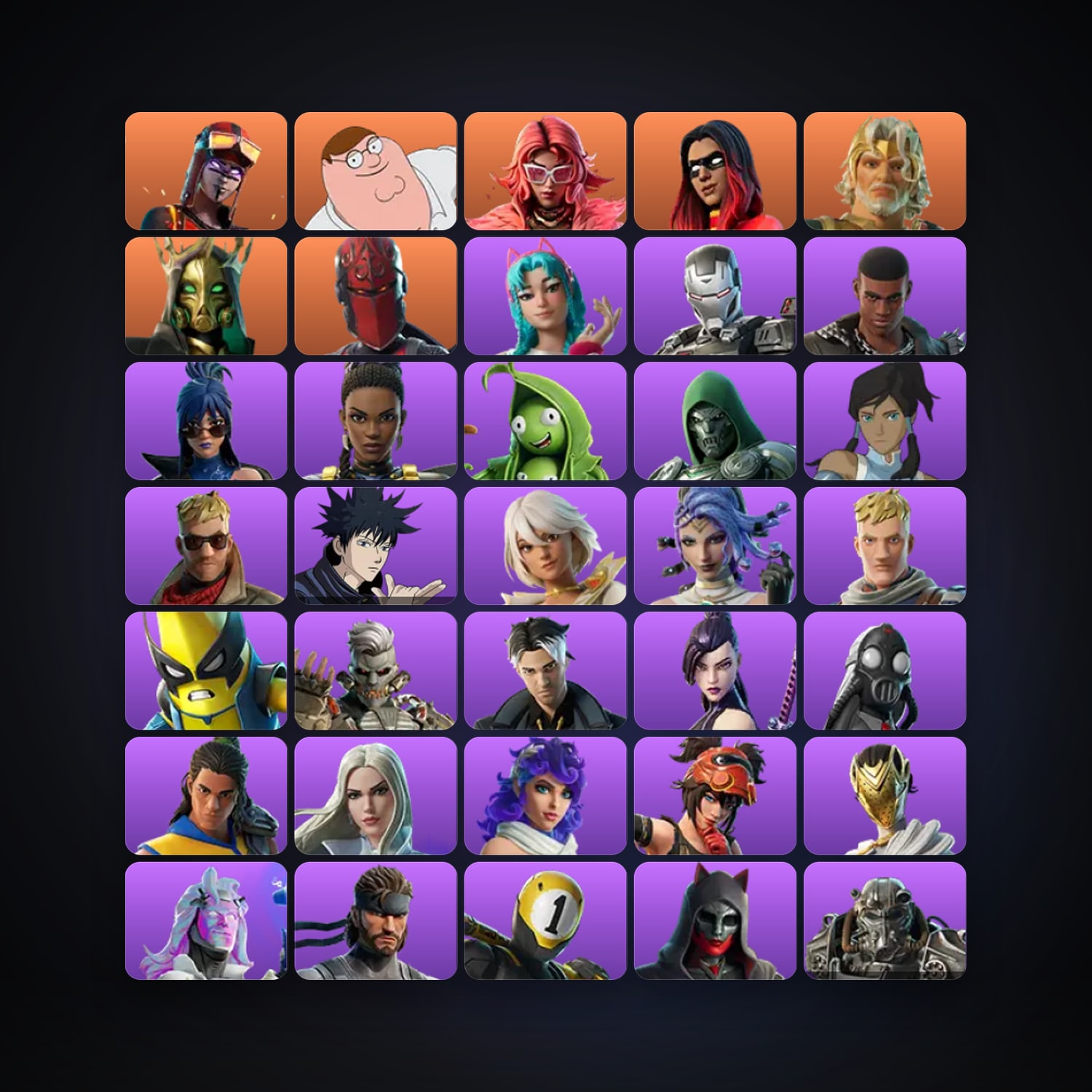 Fortnite account with Blaze & Peter Griffin — 53 skins — 1.4K V-Bucks — lvl 1412 — HabibiAccounts