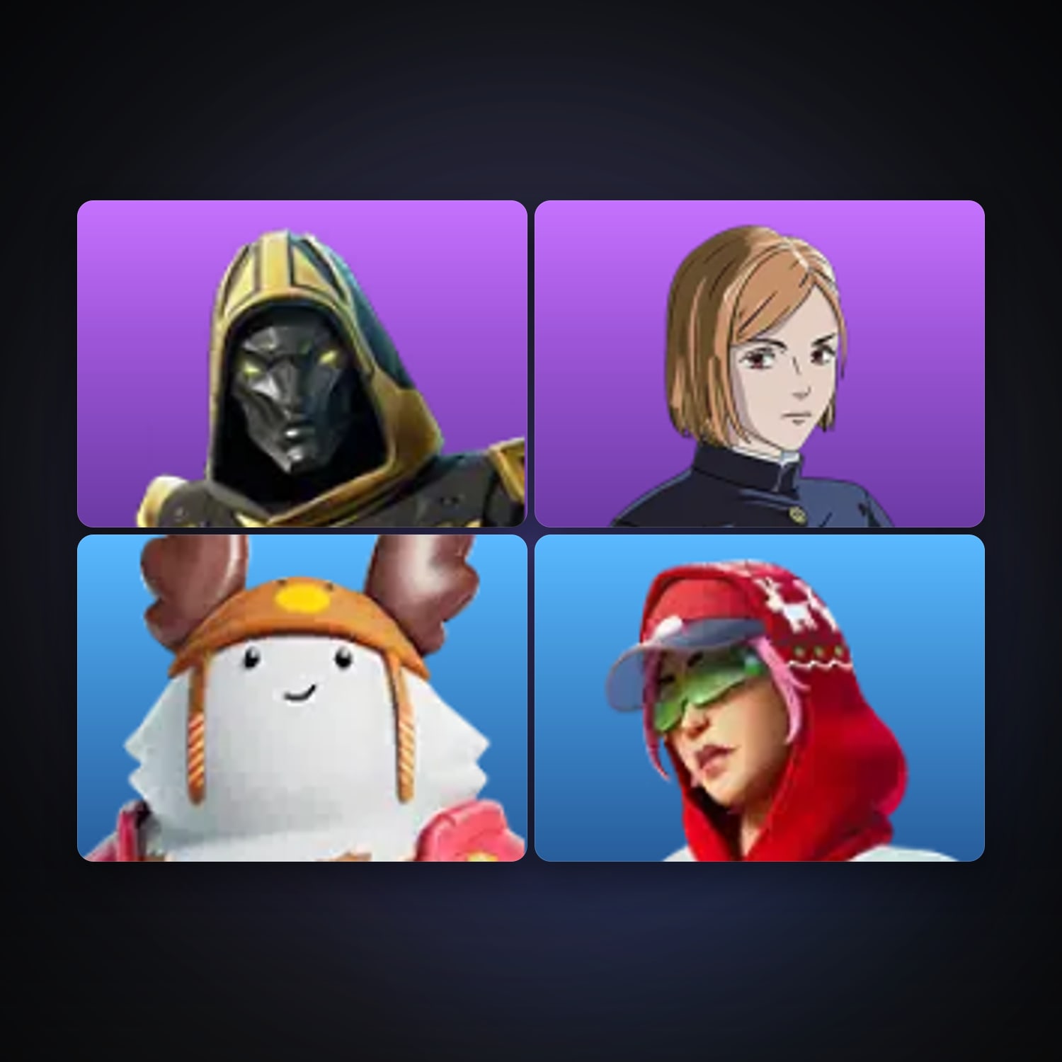 Fortnite account with Blitz Knight & Nobara Kugisaki — 4 skins — 100 V-Bucks — lvl 556 — HabibiAccounts