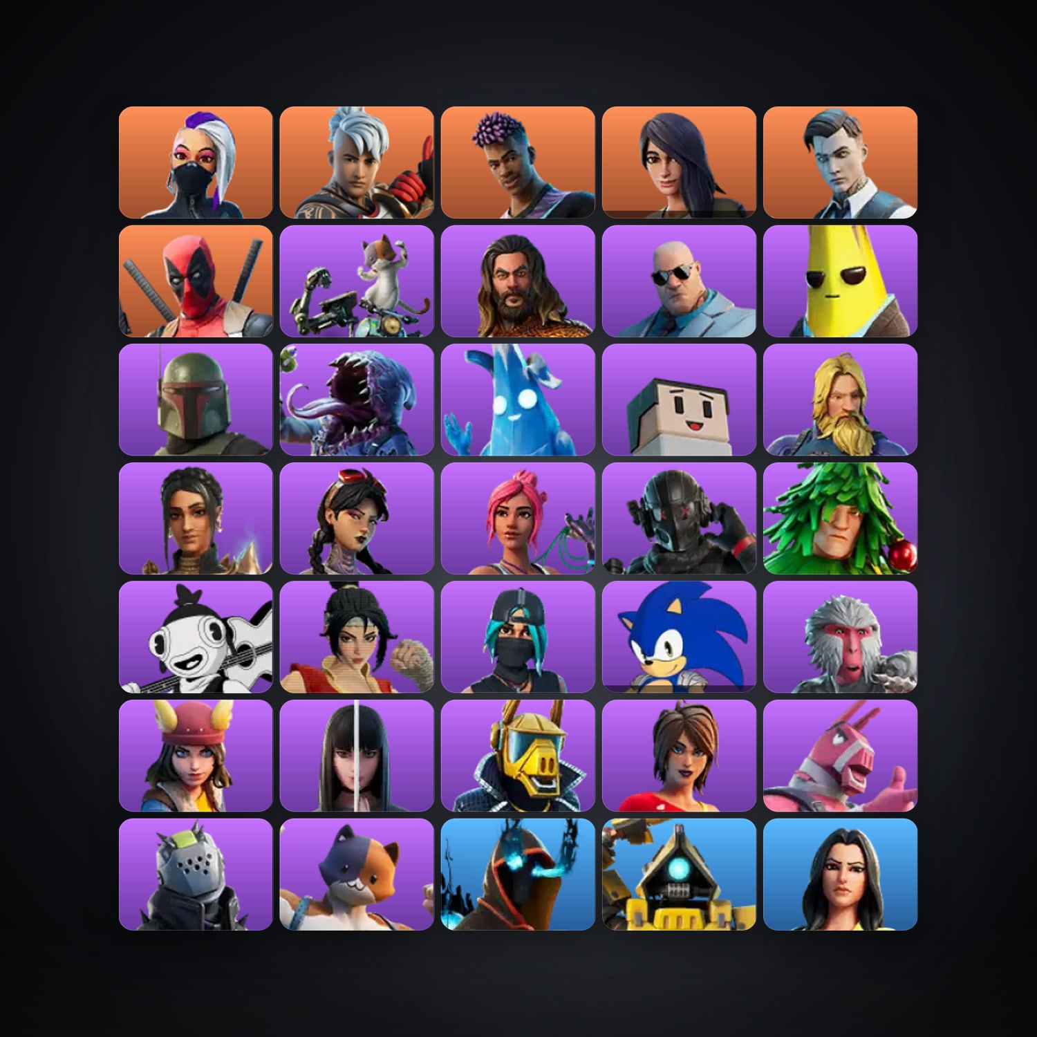 Fortnite account with Midas & Deadpool — 40 skins — 6.8K V-Bucks — lvl 598 — HabibiAccounts