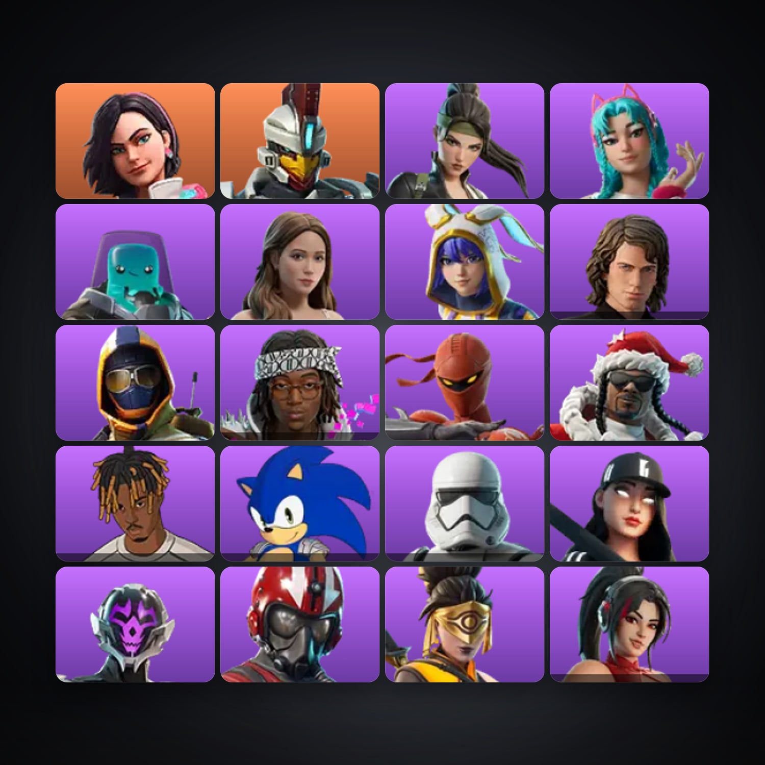 Fortnite account with Rox & Sentinel — 22 skins — 2.8K V-Bucks — lvl 435 — HabibiAccounts