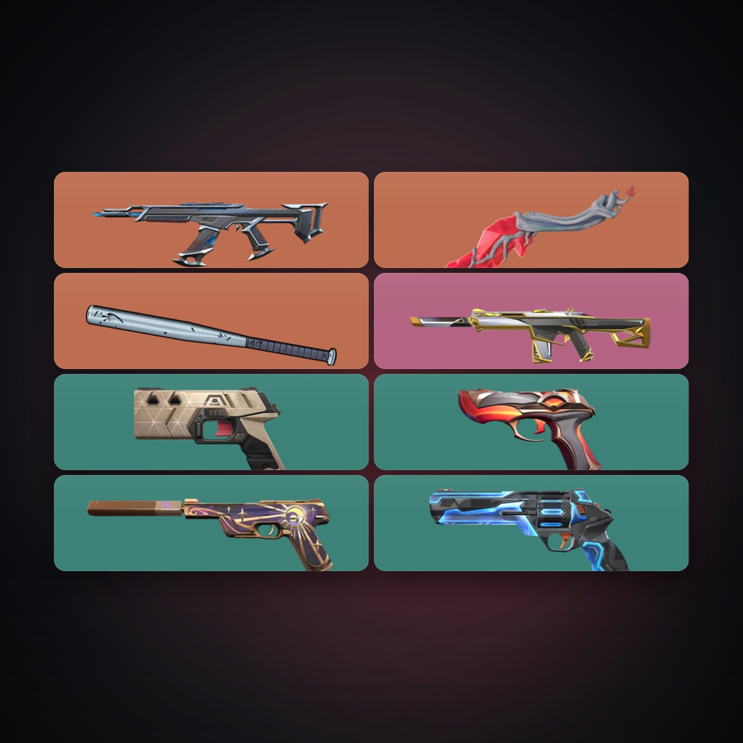 Valorant account: EU Diamond 3 locker — 2 knives, 8 skins, lvl 100 — 14 LoL champions — HabibiAccounts