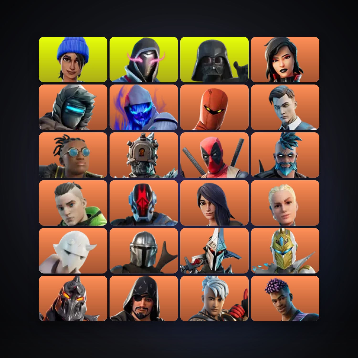 Fortnite account with Midas & Deadpool — 107 skins — 1K V-Bucks — lvl 2013 — HabibiAccounts