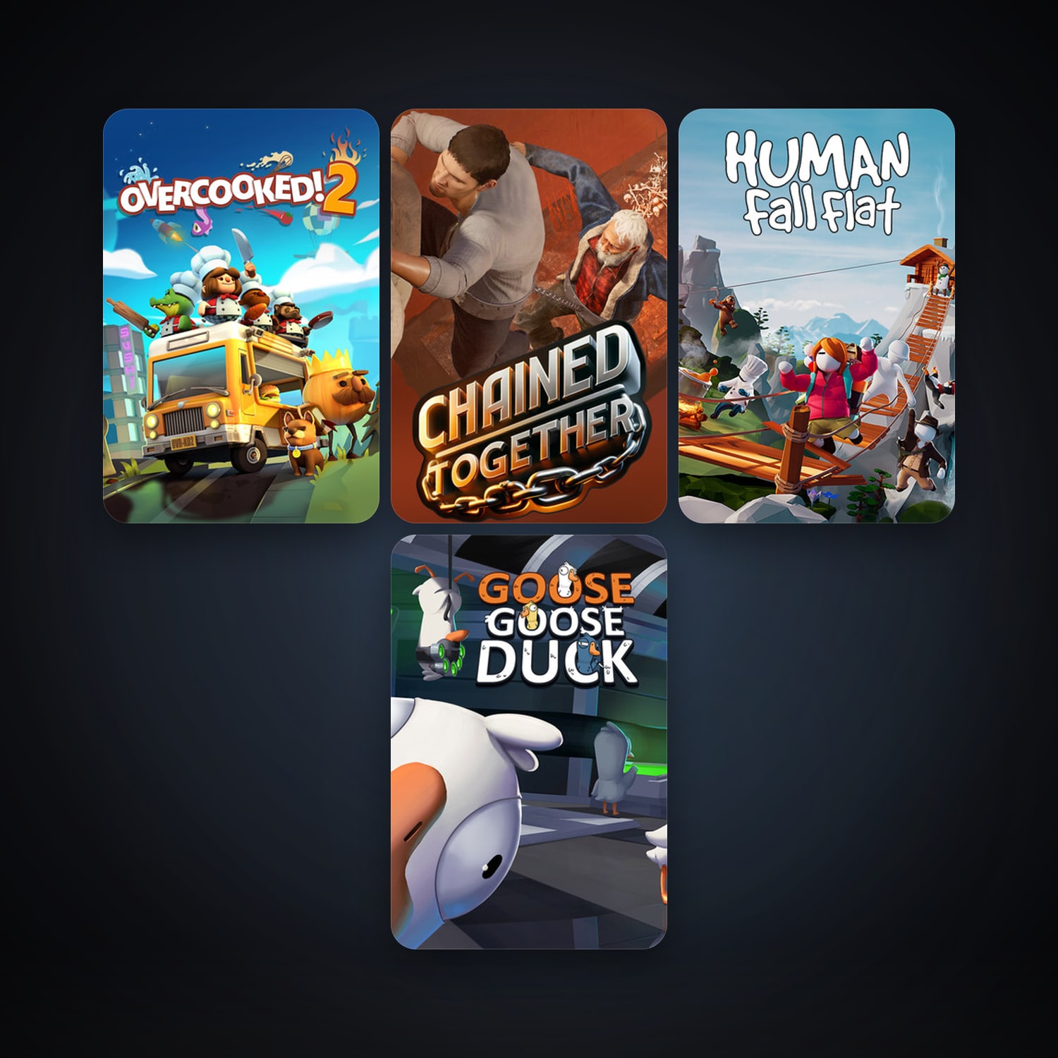 Steam account: Human: Fall Flat + Overcooked! 2, 15 games, clean — HabibiAccounts