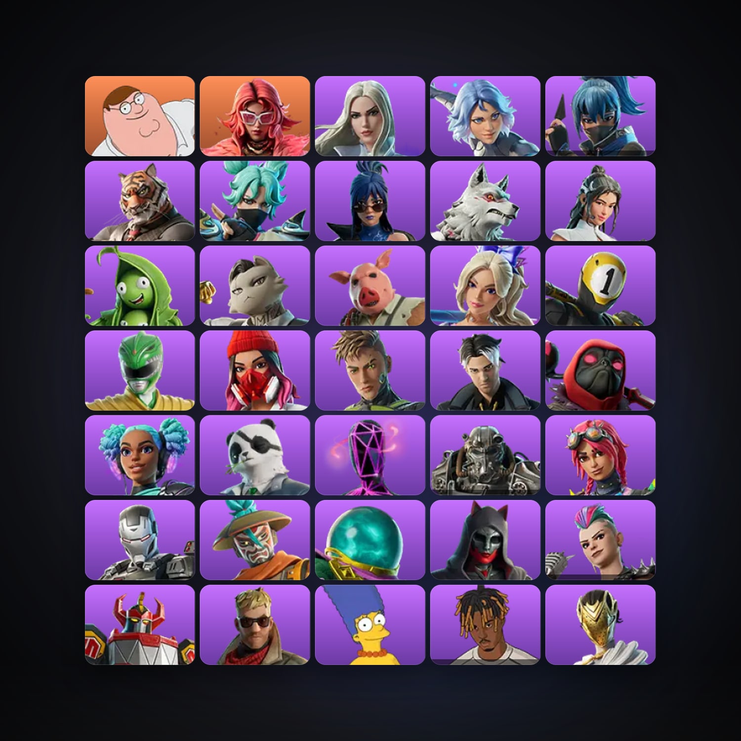 Fortnite account with Peter Griffin & Valeria — 86 skins — 1.4K V-Bucks — lvl 2881 — HabibiAccounts