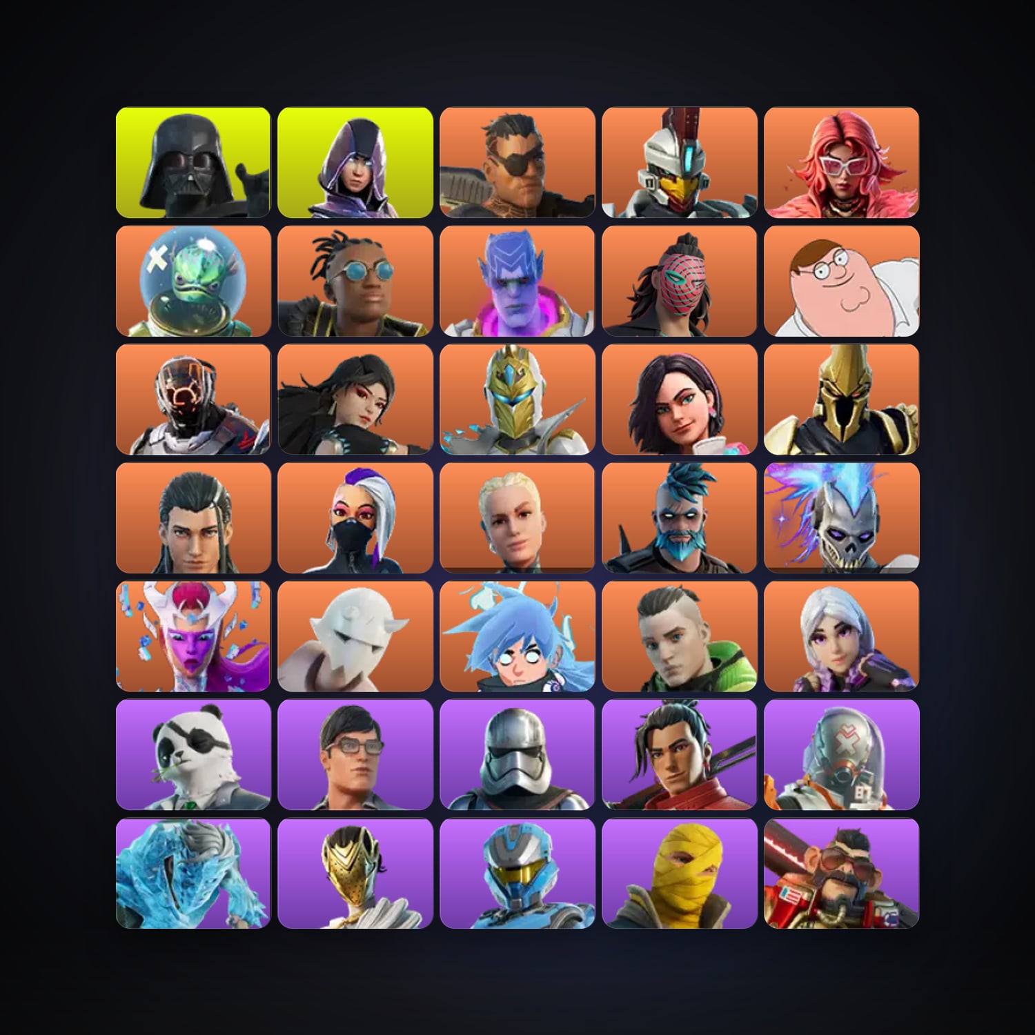 حساب فورتنايت Glow وLeviathan، اللوكر مليان 314 سكن، 400 فيبوكس، لفل 3436، 368 فوز — HabibiAccounts