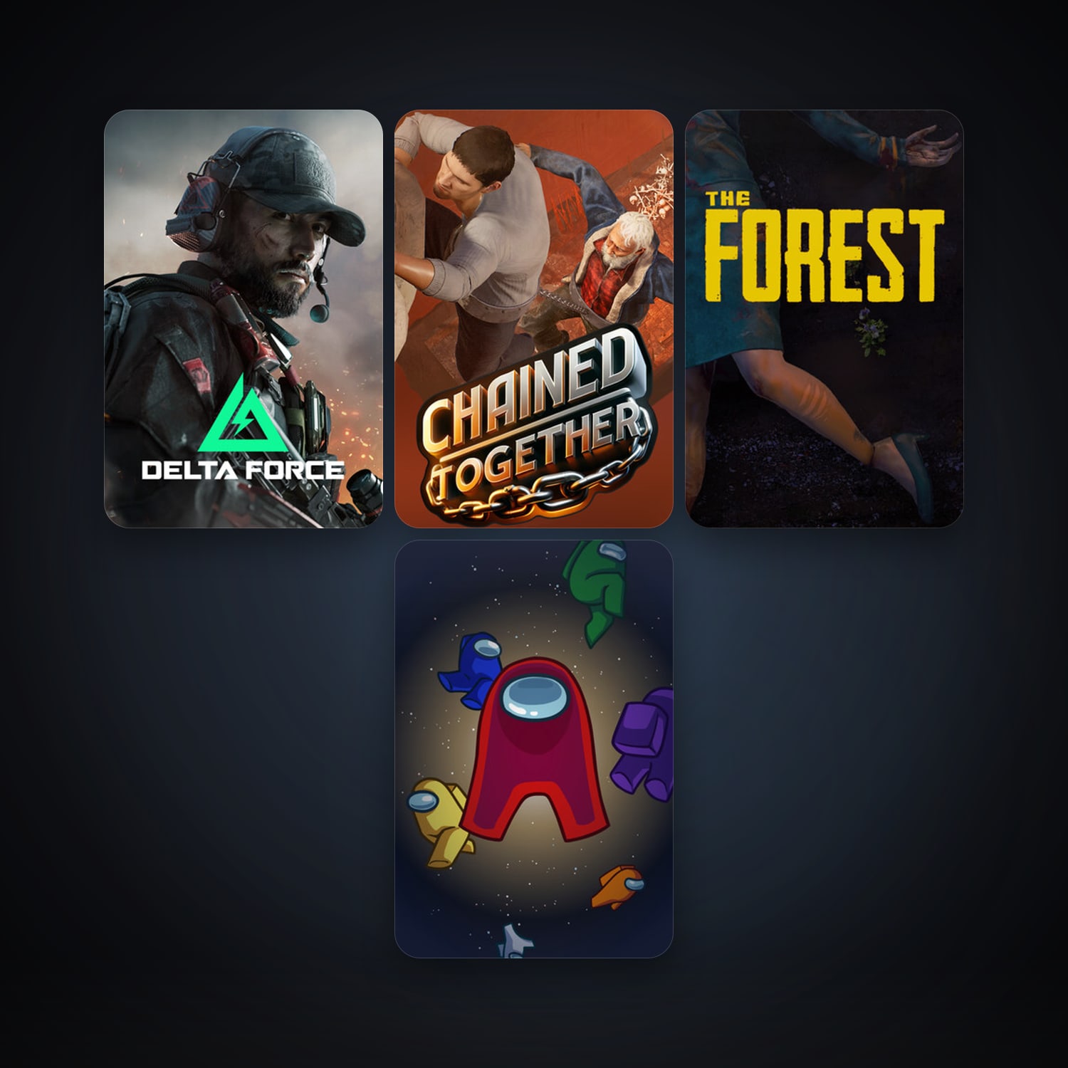 Steam account: The Forest + Among Us, 4 games, clean — HabibiAccounts