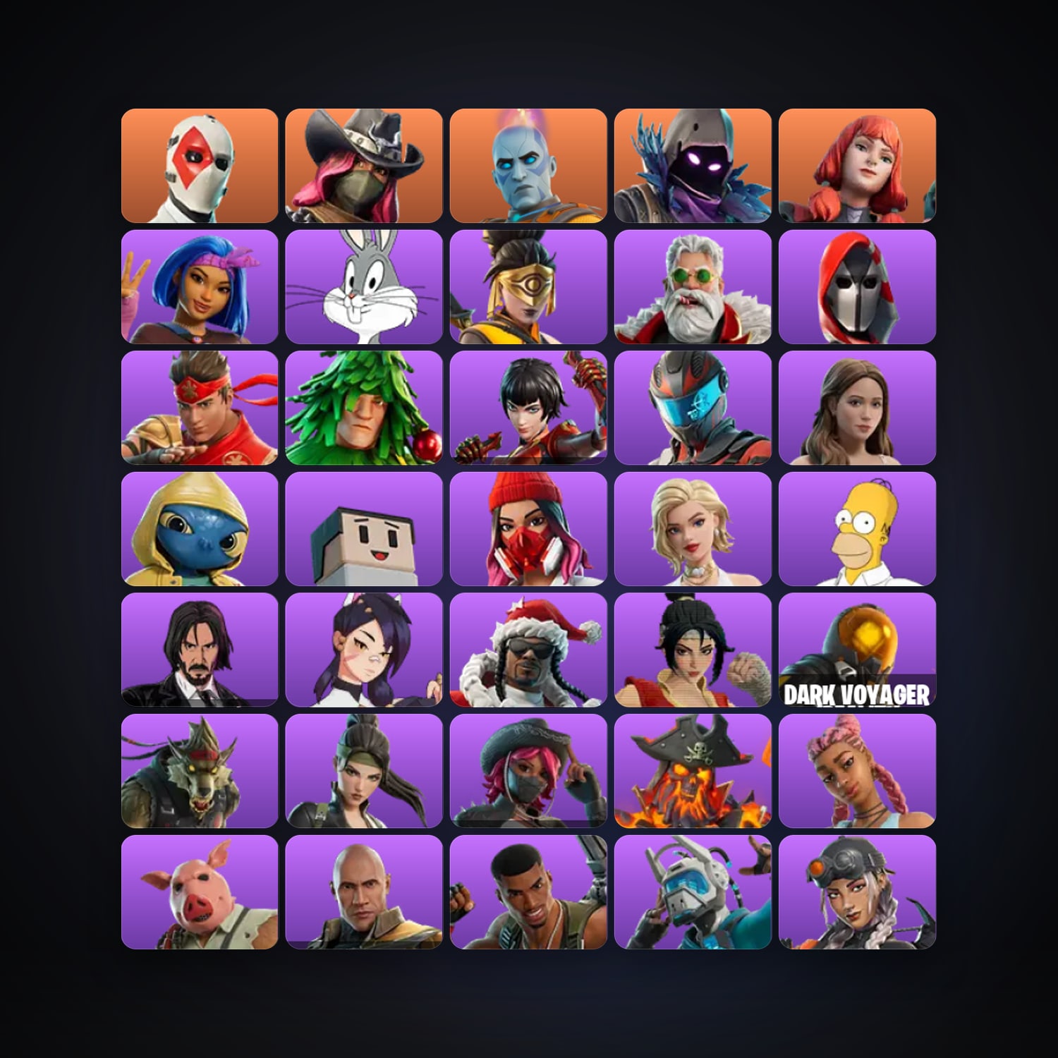 Fortnite account with Raven & Wild Card — 87 skins — 2K V-Bucks — lvl 1411 — HabibiAccounts