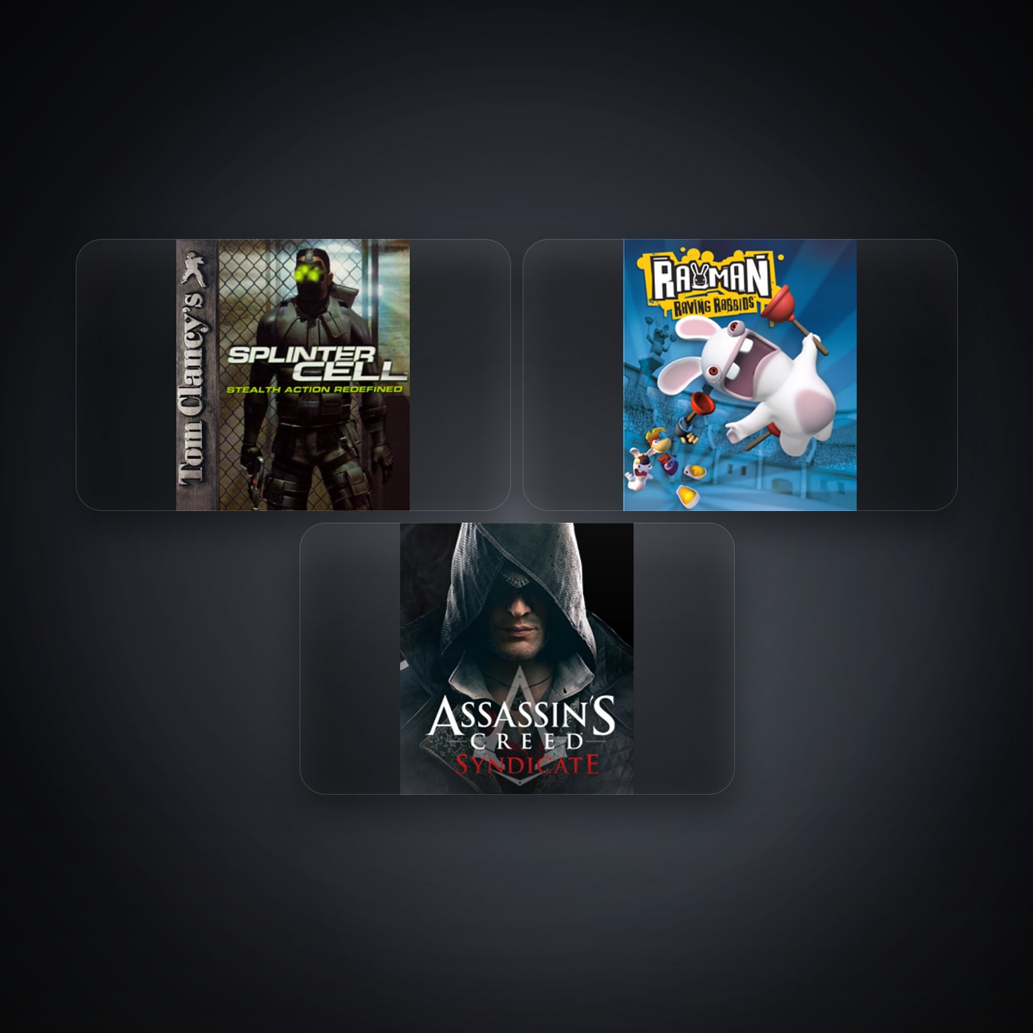 حساب يوبيسوفت فيه Tom Clancy's Splinter Cell وRayman Raving Rabbids، GT، 3 ألعاب — HabibiAccounts