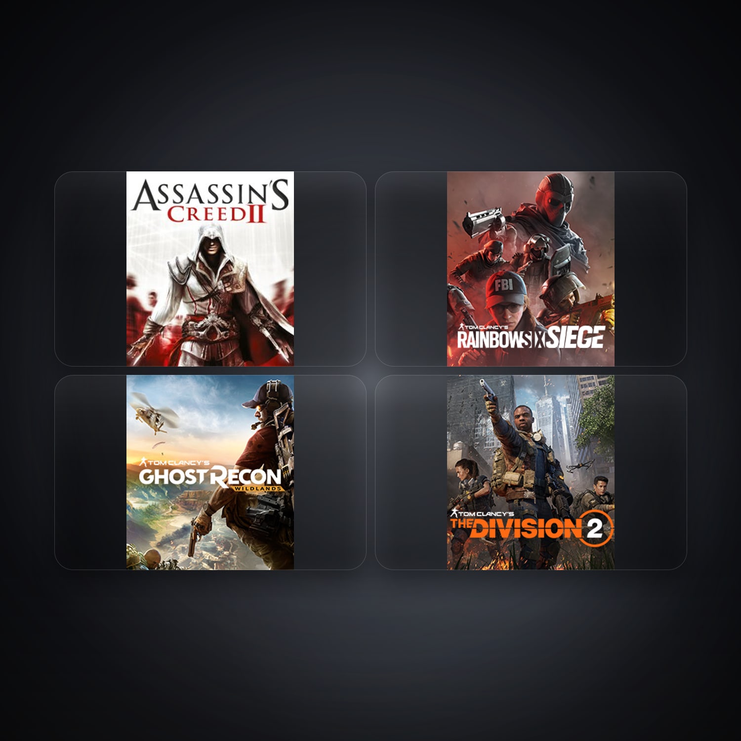 حساب يوبيسوفت فيه Assassin's Creed II وTom Clancy's Rainbow Six Siege، FR، 5 ألعاب — HabibiAccounts
