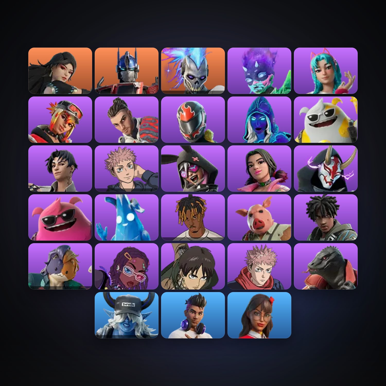 Fortnite account with Era & Optimus Prime — 28 skins — 500 V-Bucks — lvl 724 — HabibiAccounts