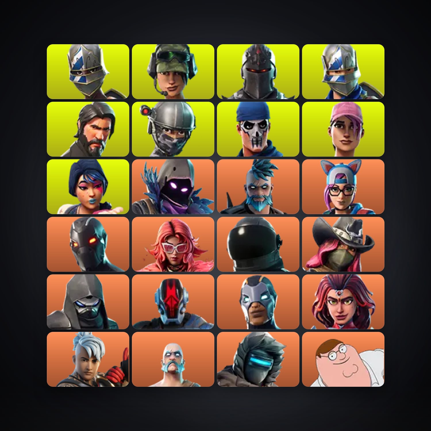 حساب فورتنايت Raven وOmega، لوكر 70 سكن، 950 فيبوكس، لفل 1109، 213 فوز — HabibiAccounts