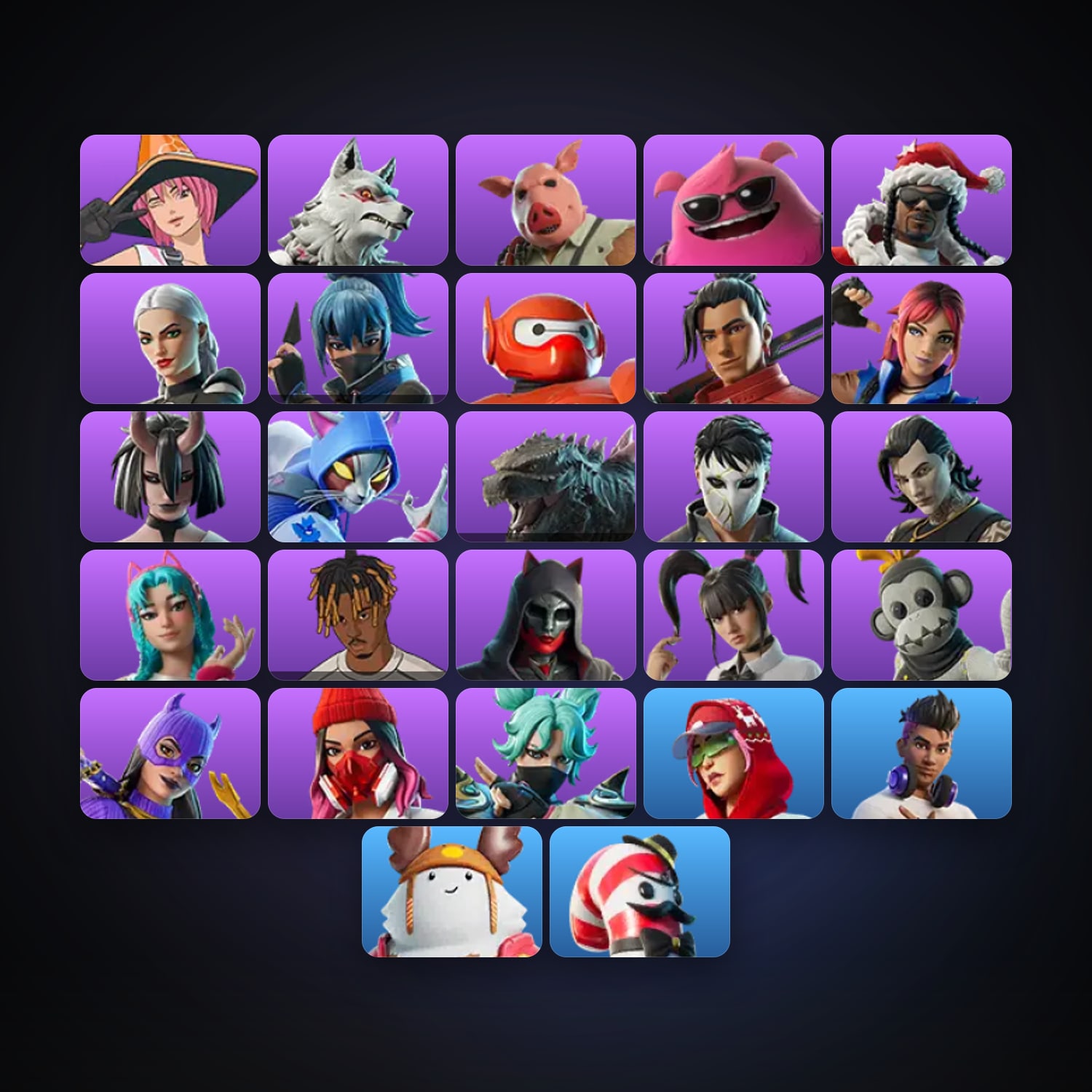 Fortnite account with Joss & Fletcher Kane — 27 skins — 300 V-Bucks — lvl 745 — HabibiAccounts