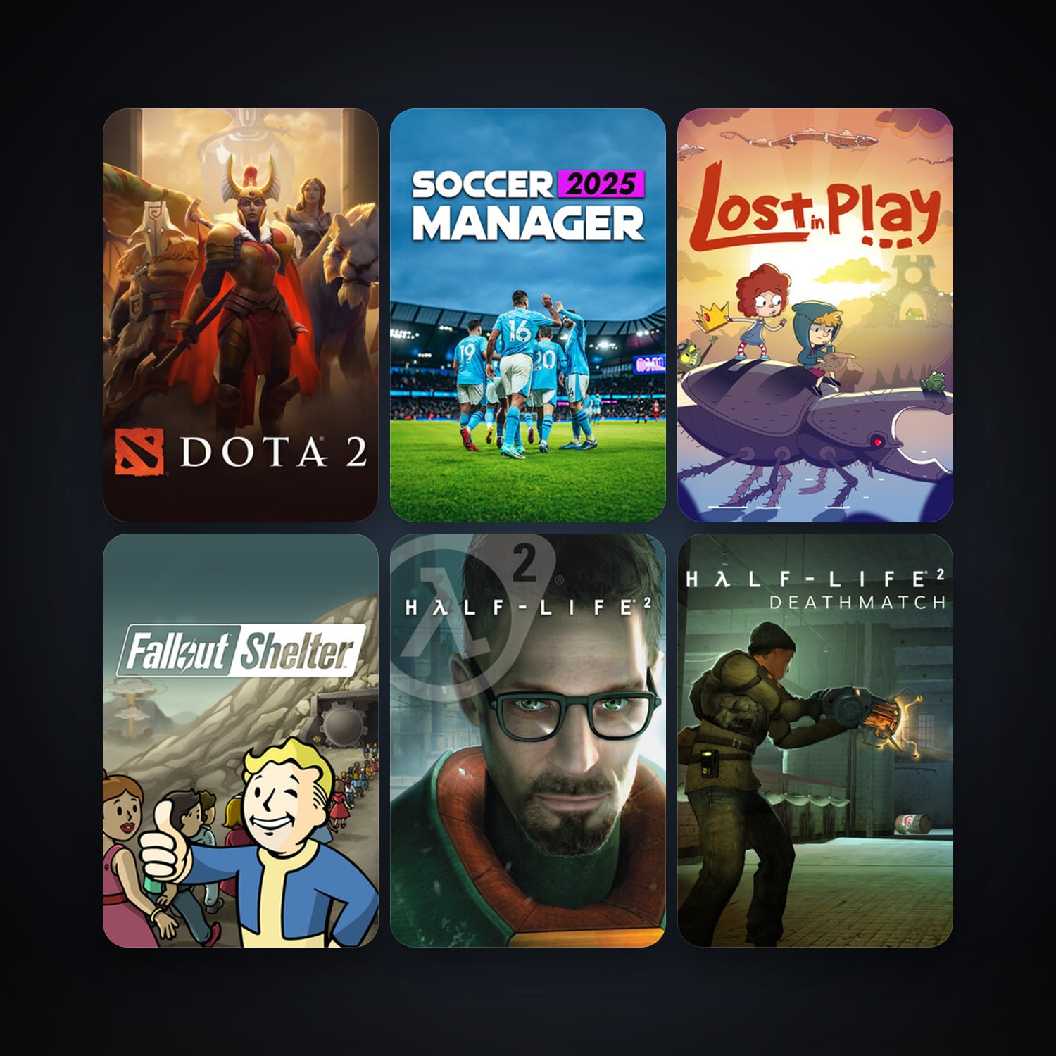 Steam account: Half-Life 2 + Half-Life 2: Deathmatch, 12 games, clean — HabibiAccounts