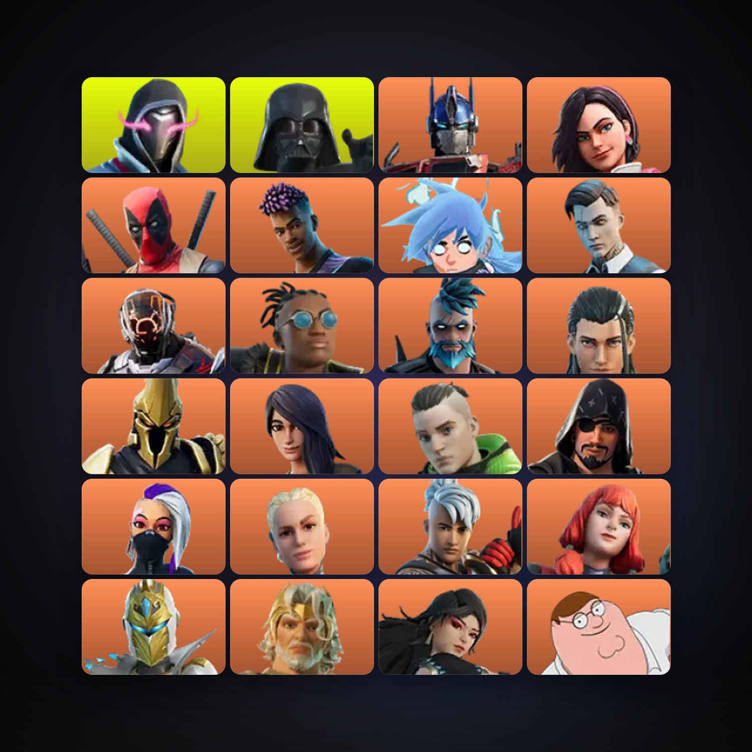 Fortnite account with Midas & Deadpool — 214 skins — 50 V-Bucks — lvl 4385 — HabibiAccounts