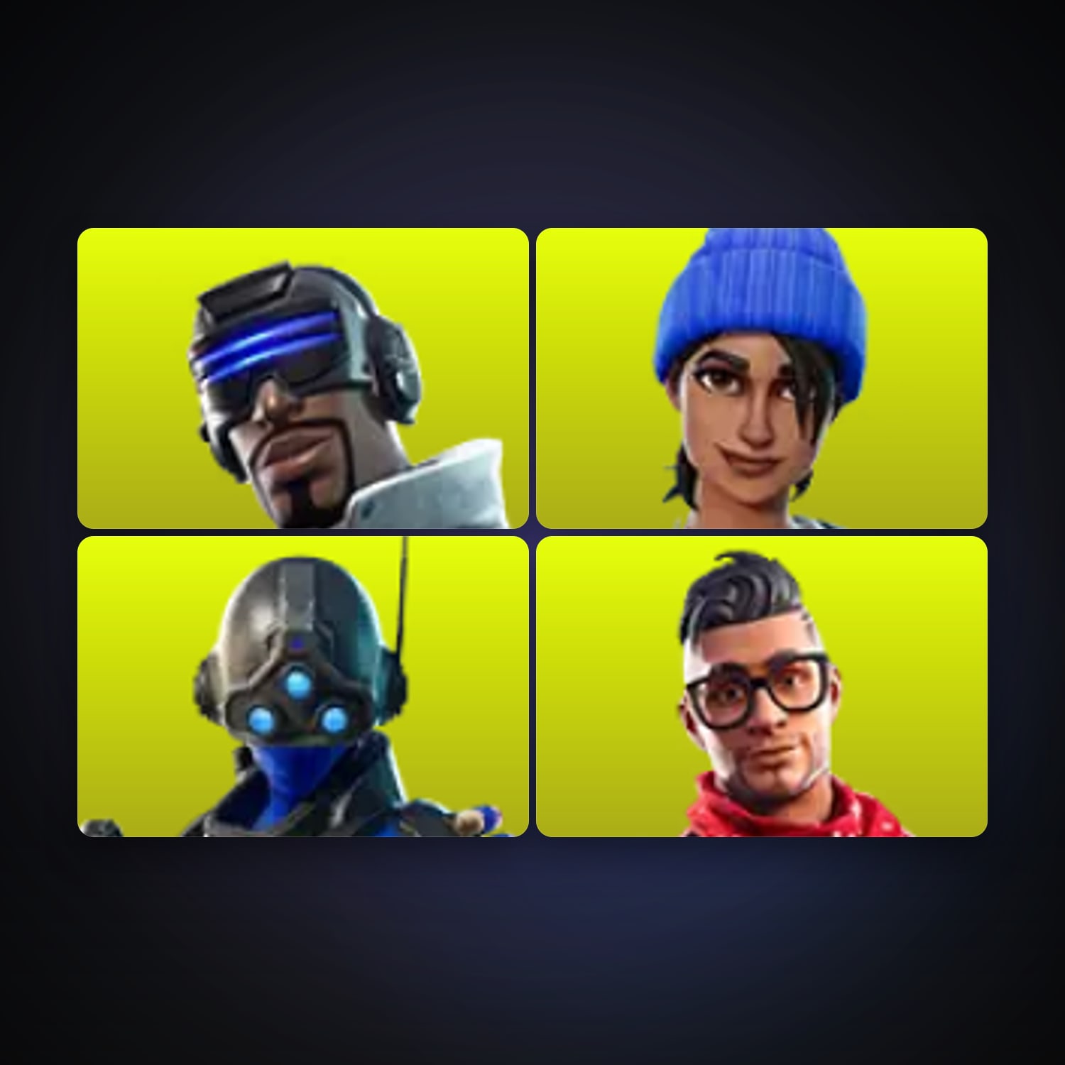 Fortnite account with Blue Striker & Blue Team Leader — 4 skins — 400 V-Bucks — lvl 150 — HabibiAccounts