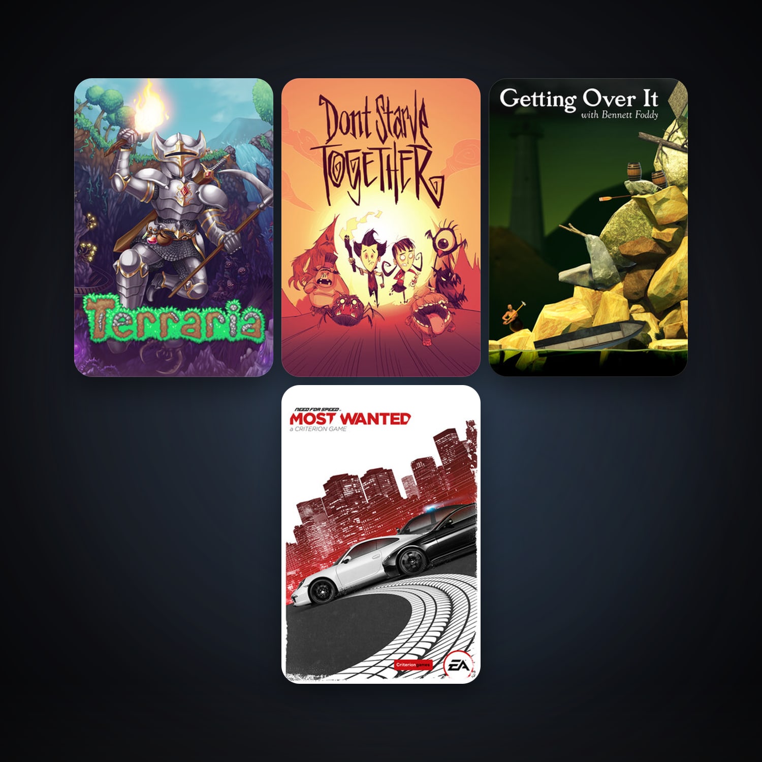 Steam account: Terraria + Getting Over It with Bennett Foddy, 7 games, clean — HabibiAccounts