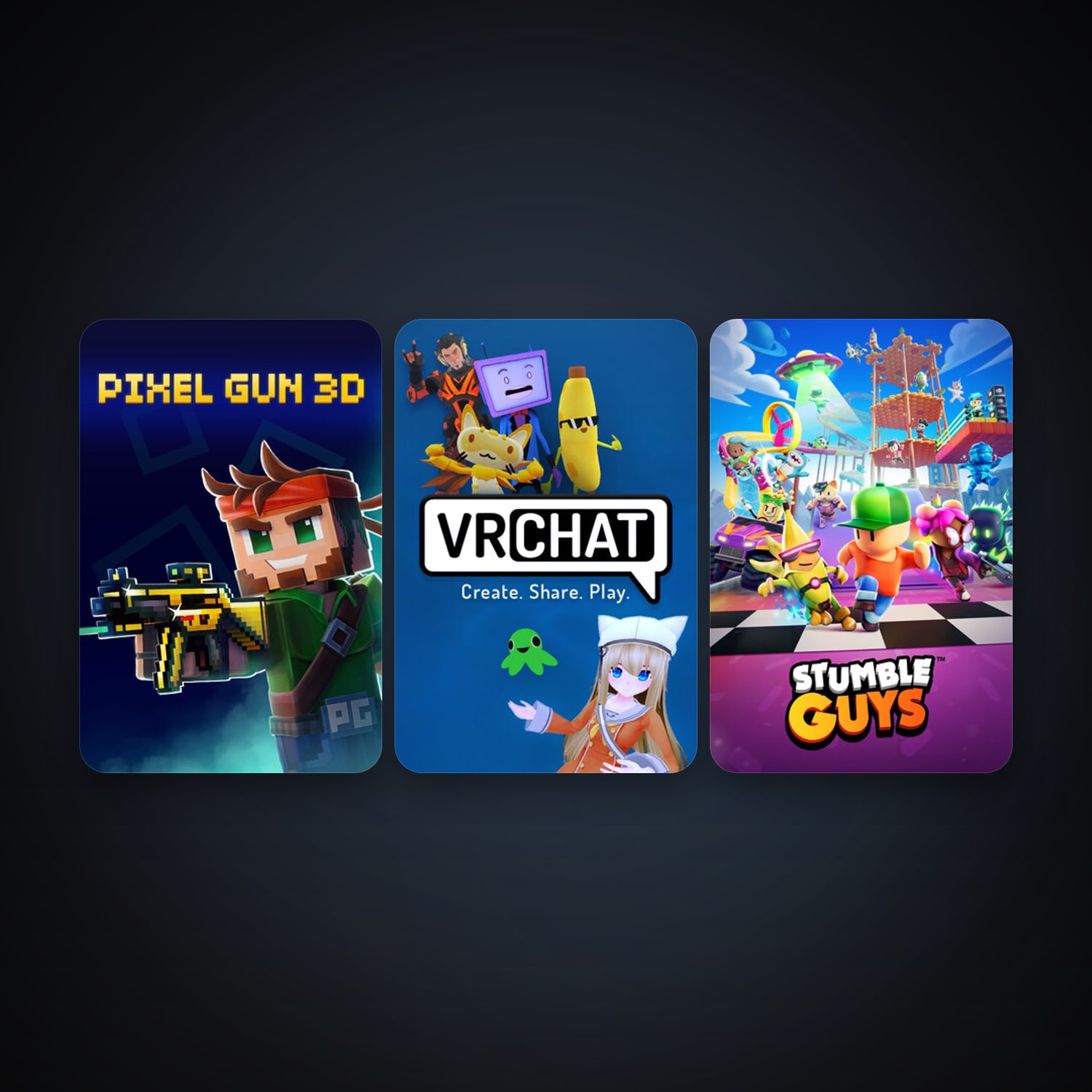 Steam account: VRChat + Stumble Guys, 4 games, clean — HabibiAccounts