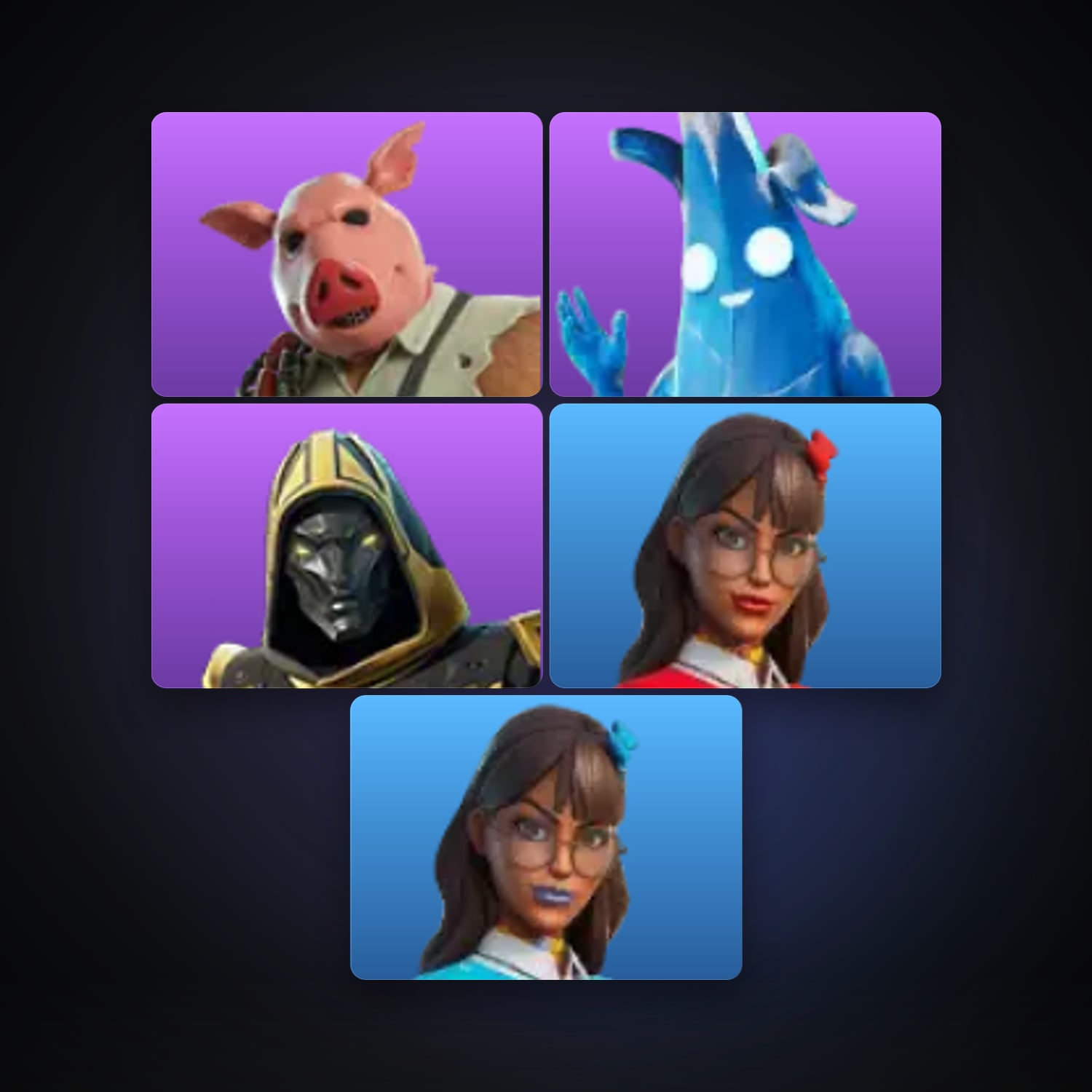 Fortnite account with Pig the Butcher & Polar Peely — 5 skins — 900 V-Bucks — lvl 140 — HabibiAccounts