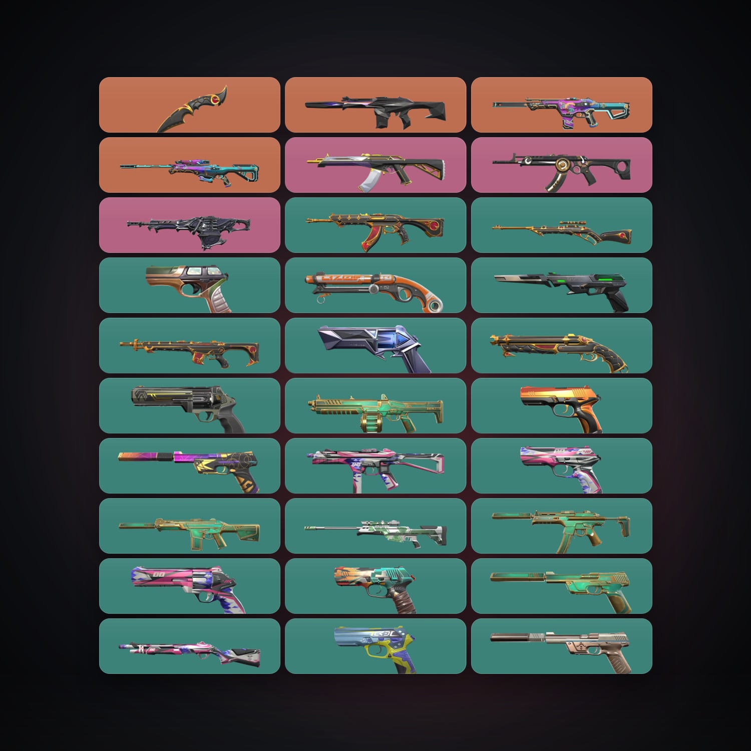Valorant account: EU Plat 2 locker — 1 knife, 31 skins, lvl 224 — 119 LoL champions, 106 LoL skins — HabibiAccounts