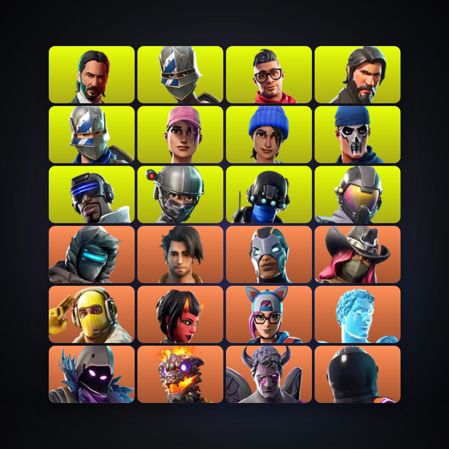Fortnite account with Blue Squire & Royale Knight — 164 skins — lvl 962 — HabibiAccounts