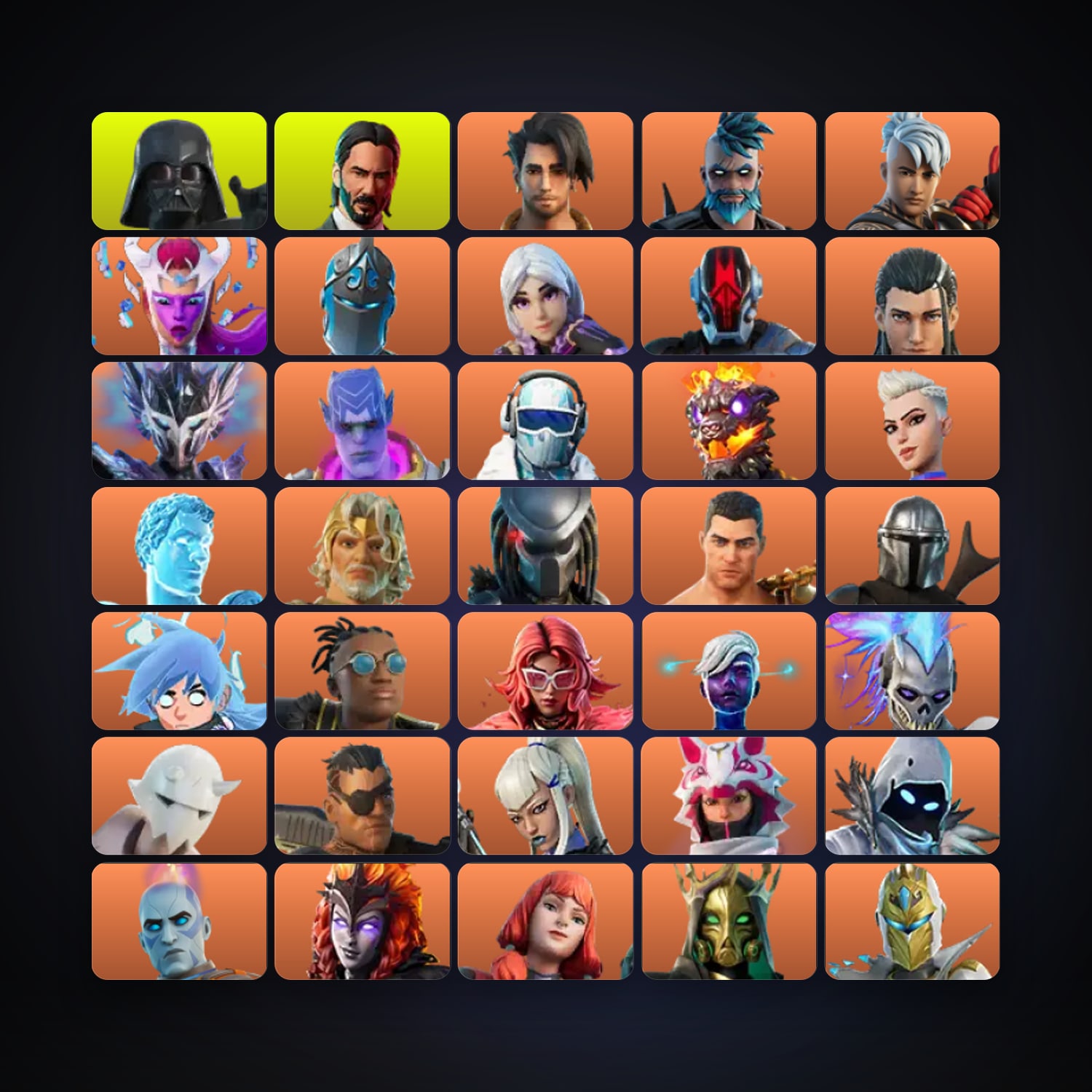 Fortnite account with John Wick & Raz — 344 skins — 50 V-Bucks — lvl 3827 — HabibiAccounts
