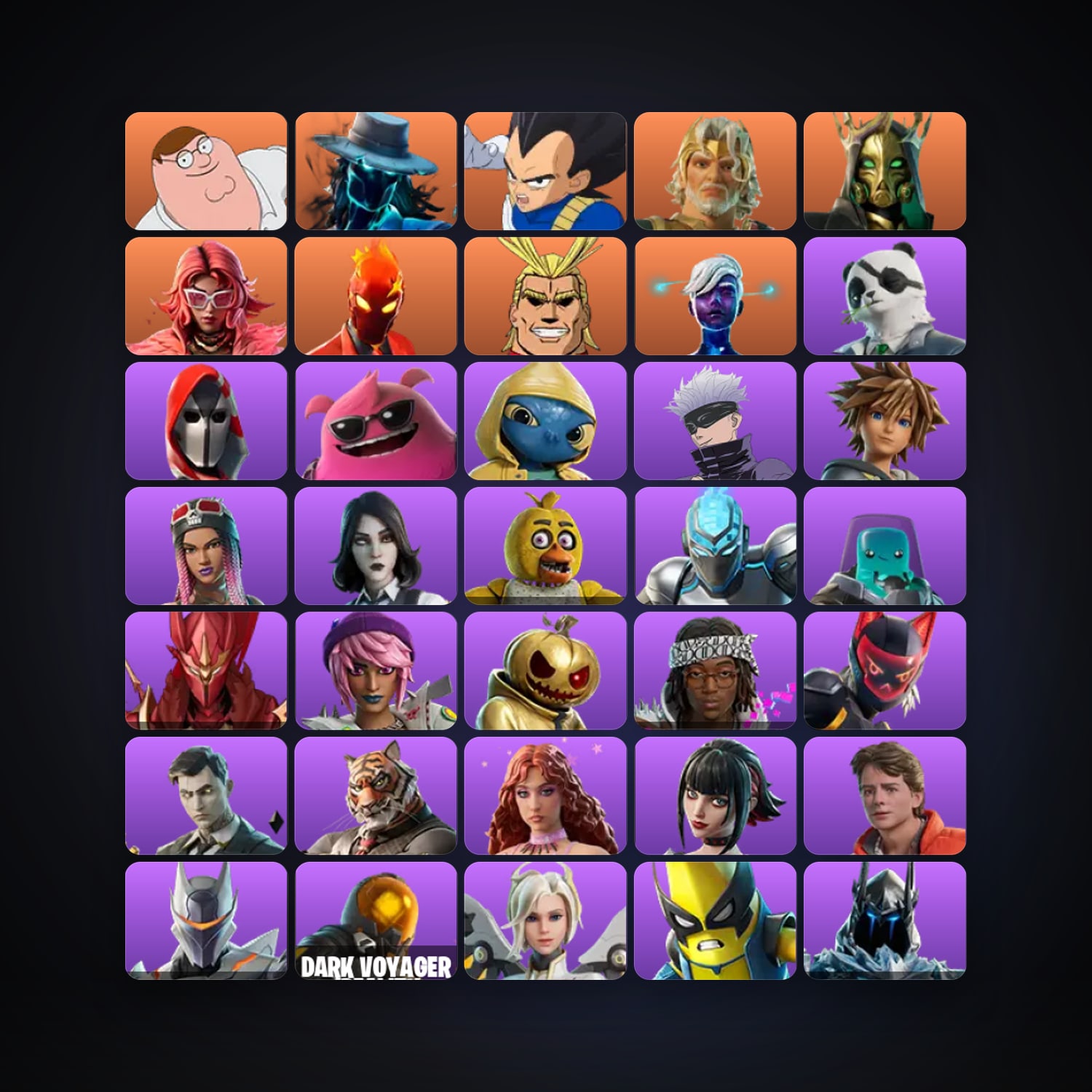 Fortnite account with Peter Griffin & Deadeye — 308 skins — 1.8K V-Bucks — lvl 2856 — HabibiAccounts