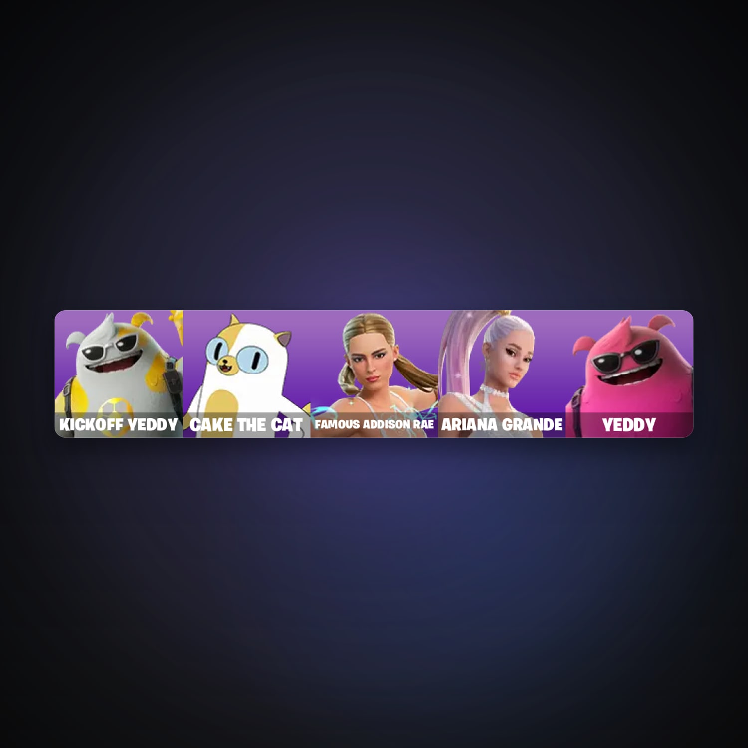 Fortnite account with Kickoff Yeddy & Cake the Cat — 5 skins — 200 V-Bucks — lvl 203 — HabibiAccounts