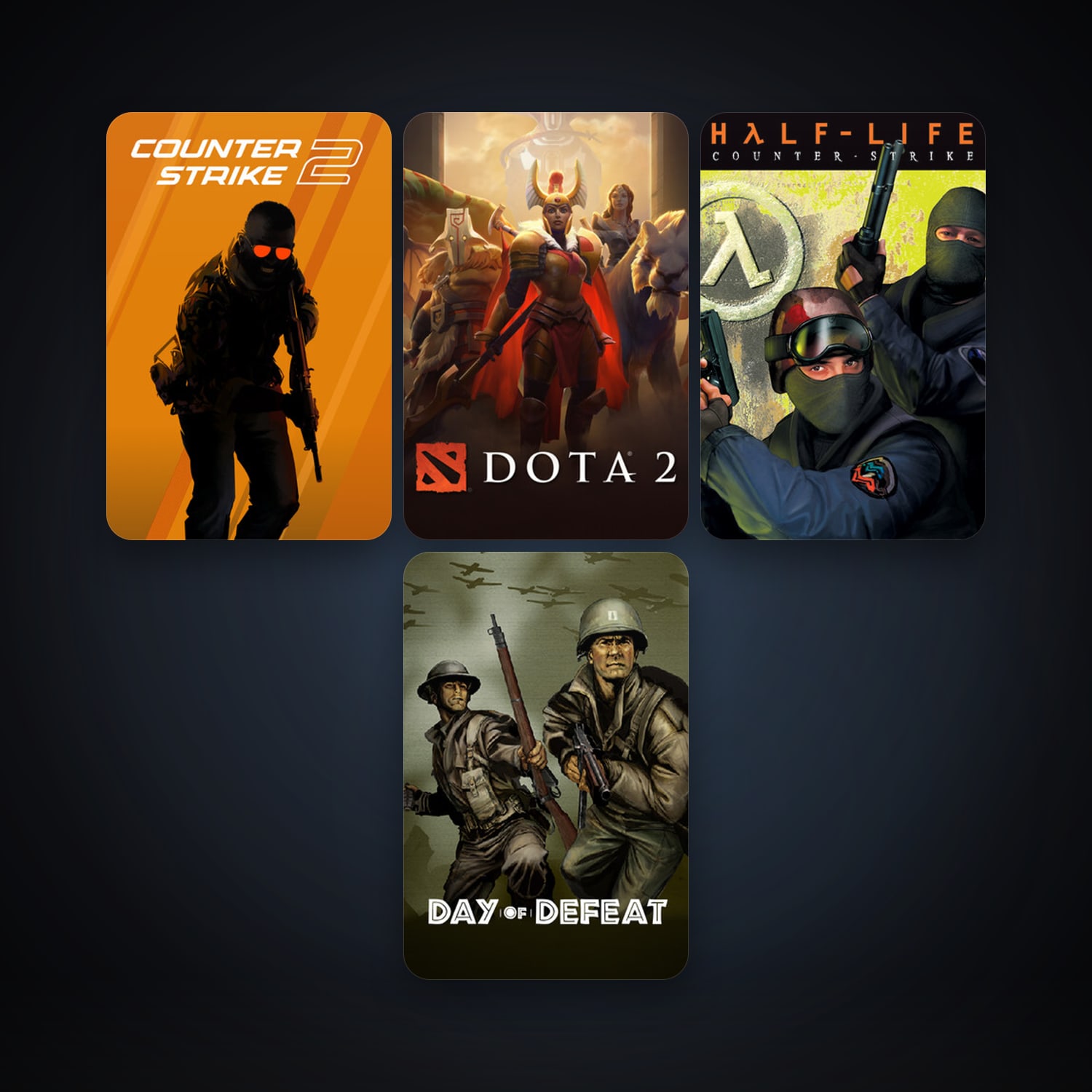 Steam account — Counter-Strike + Day of Defeat, 9 games, Steam 10, clean — HabibiAccounts