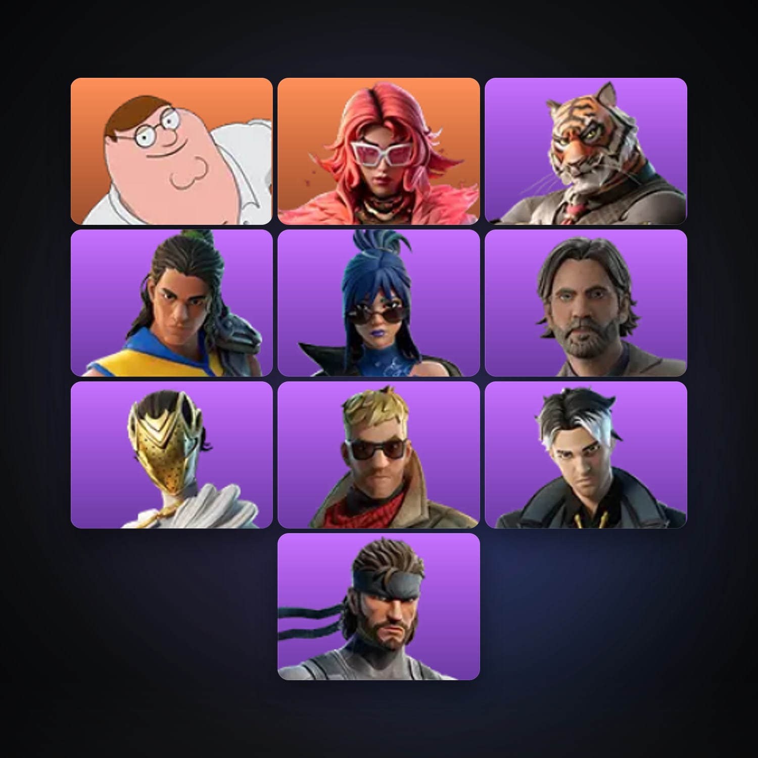 Fortnite account with Peter Griffin & Valeria — 10 skins — 450 V-Bucks — lvl 189 — HabibiAccounts