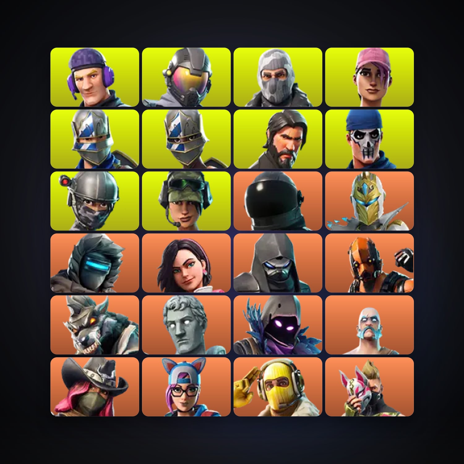 حساب فورتنايت Raven وDark Voyager، اللوكر مليان 87 سكن، 400 فيبوكس، لفل 535، 234 فوز — HabibiAccounts