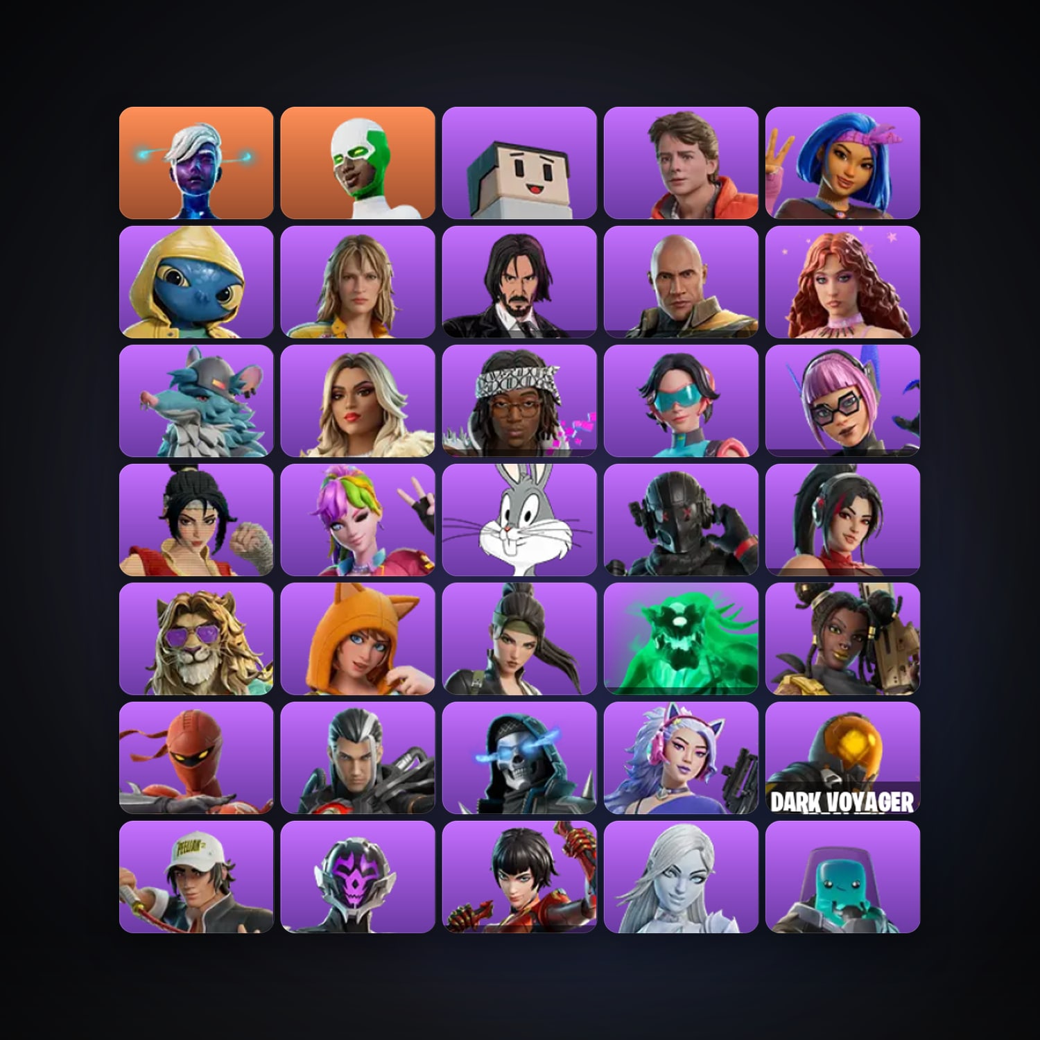 Fortnite account with Galaxy Scout & Backlash — 61 skins — 150 V-Bucks — lvl 2184 — HabibiAccounts